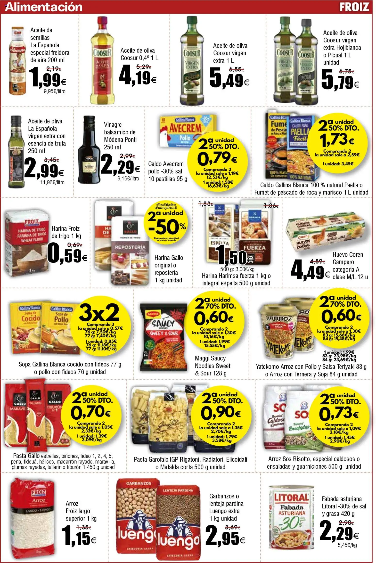 Froiz folleto │ válido desde el 11.02.2026 | Página: 10 | Productos: Fideos, Pasta, Aceite de oliva, Δεξαμενή