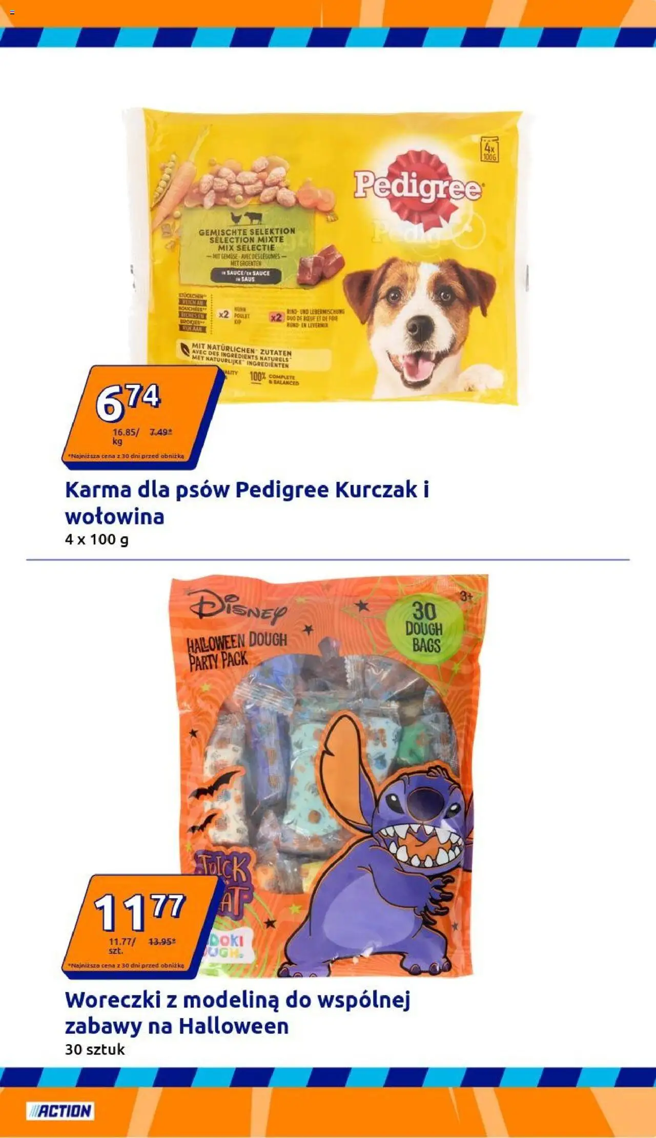 Action Gazetka od 24.09.2025 | Strona: 13 | Produkty: Kurczak, Pedigree, Wołowina, Karma dla psów