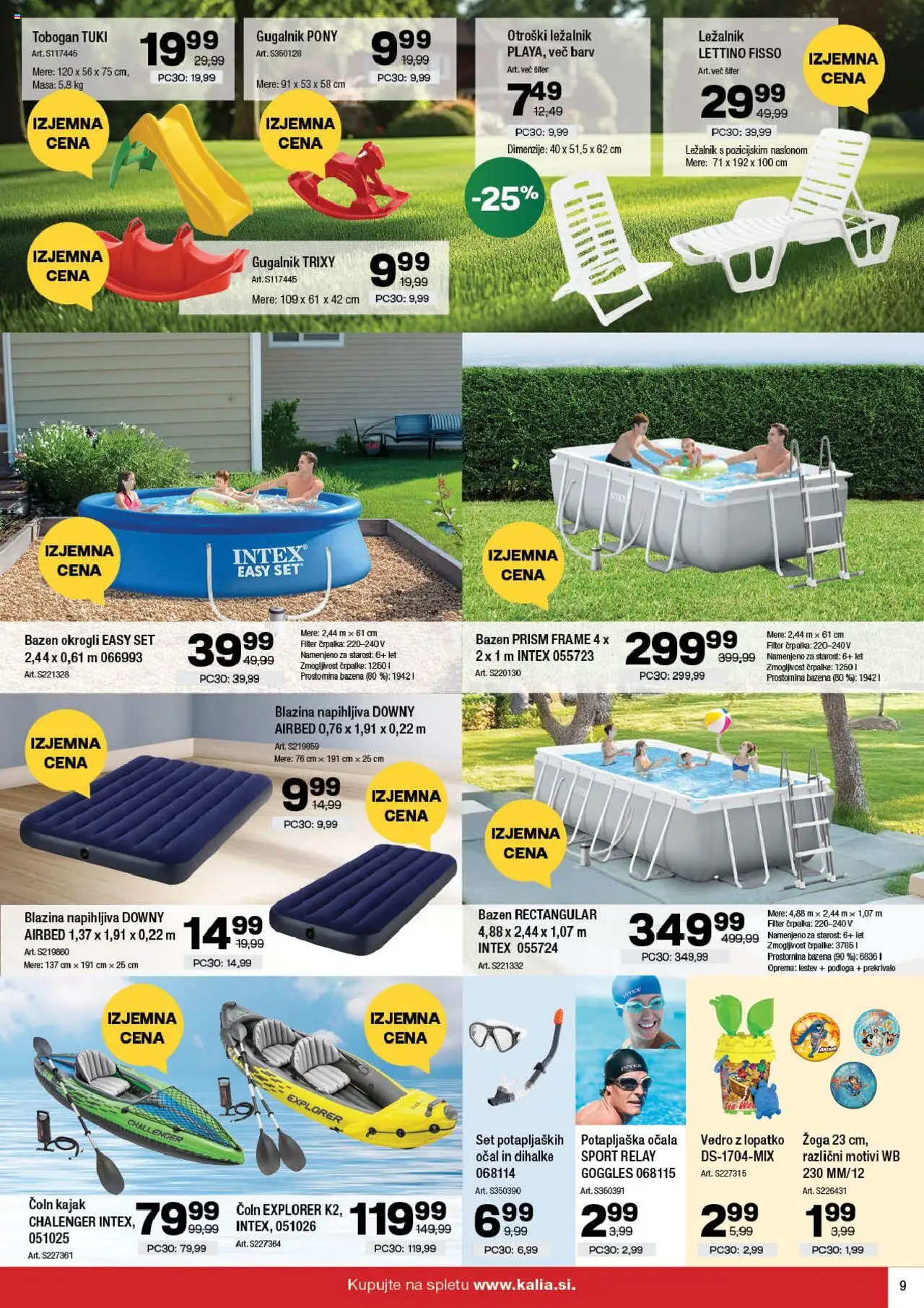 Kalia katalog │ velja od 16.06.2025 | Stran: 9 | Izdelki: Bazen, Ležalnik, Blazina, Vedro