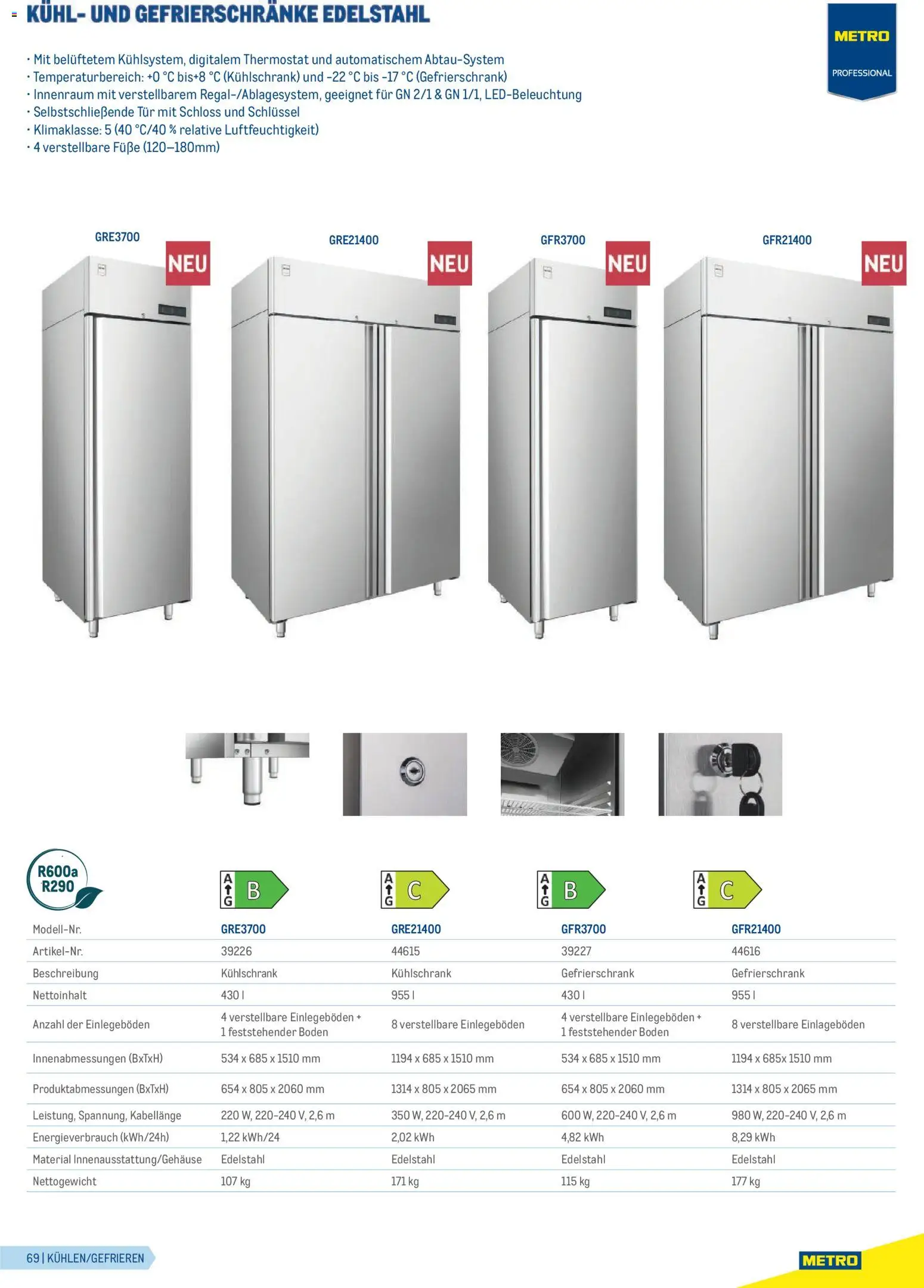 Metro Gastrogeräte gültig ab 23.02.2026 | Seite: 69 | Produkte: Kühlschrank, Gefrierschrank