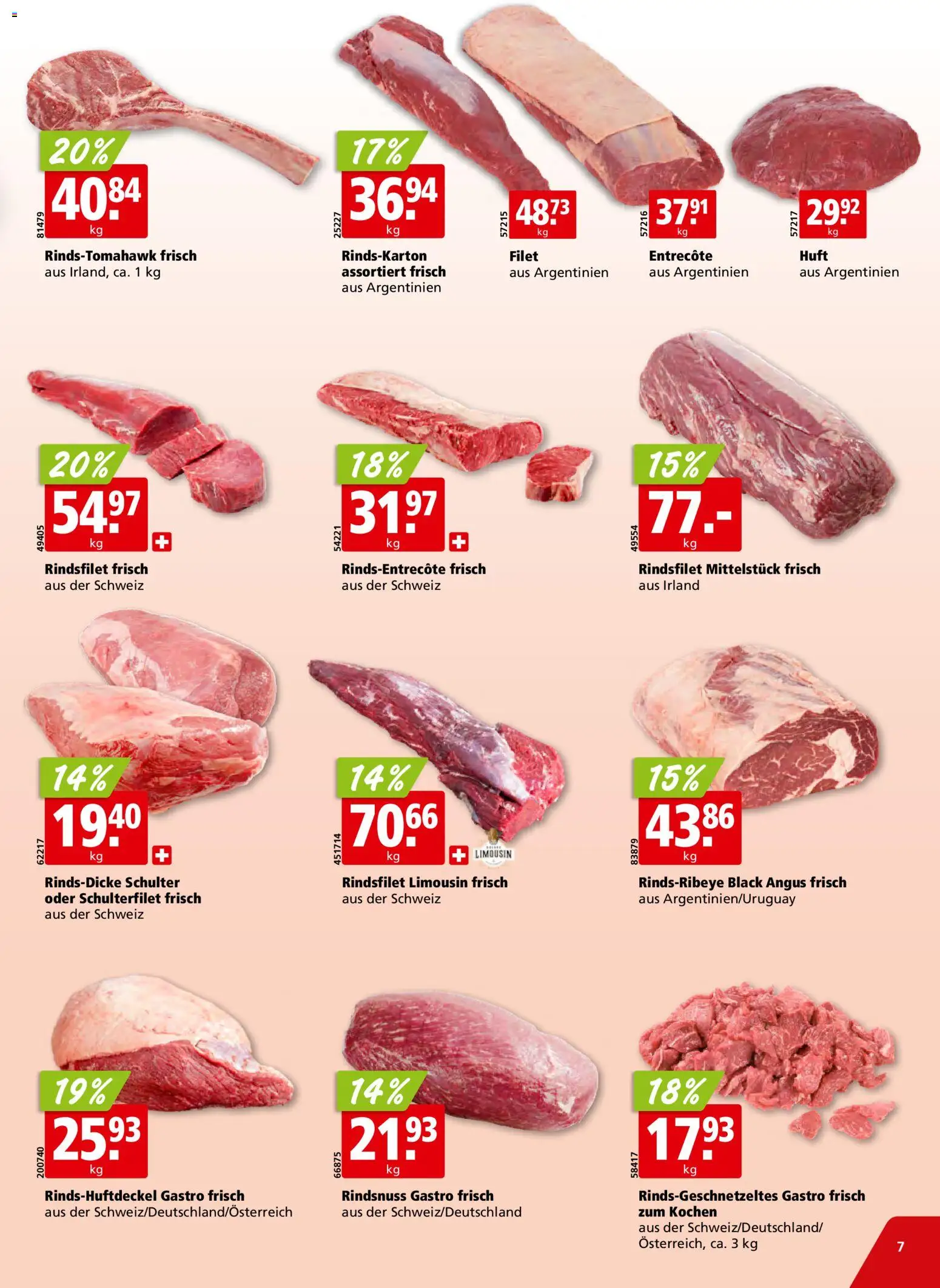 Aligro aktionen Schlieren, Gossau SG, Frauenfeld, Rapperswil-Jona, Sargans, Bern – gültig ab 04.05.2026 | Seite: 7