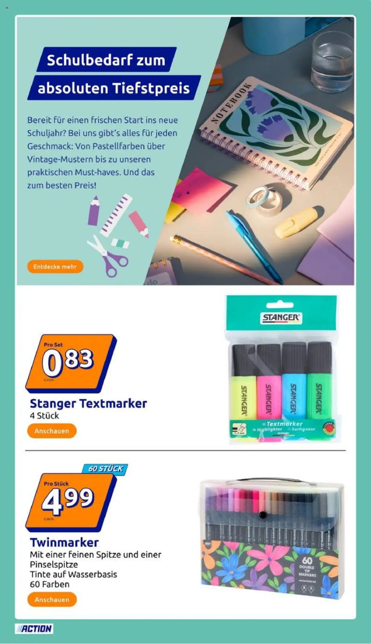 Action Prospekt - gültig ab dem 27.08.2025 | Seite: 15 | Produkte: Notebook, Highlighter