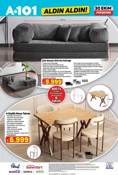 30.10.2025 tarihinden itibaren geçerli olan A101 kataloğu önizlemesi | Sayfa: 10 | Ürünler: Yatak, Sandalye, Krem, Fırın