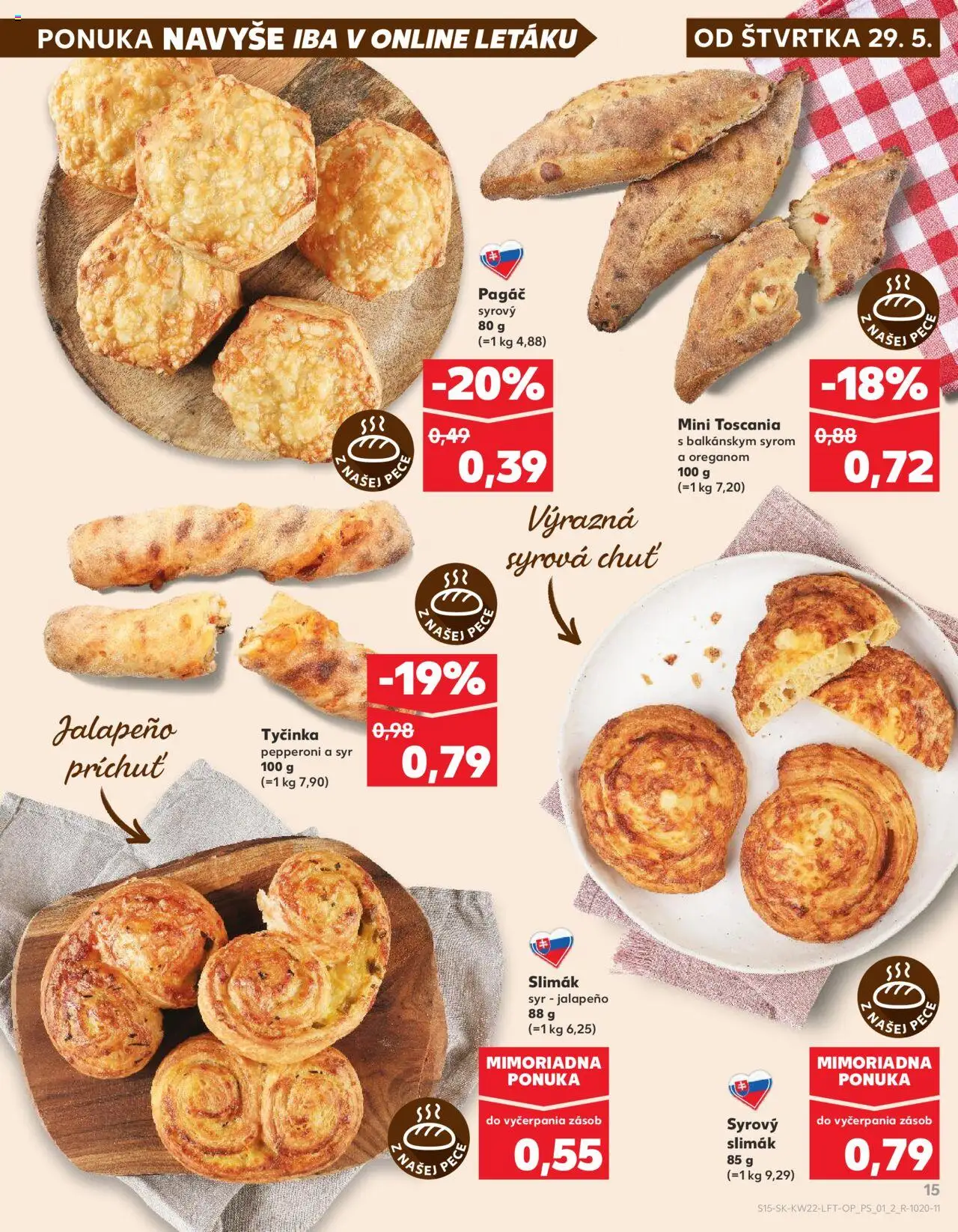 Nové Kaufland akcie – leták je platný od 29.05.2025 | Strana: 15 | Produkty: Syr, Pec