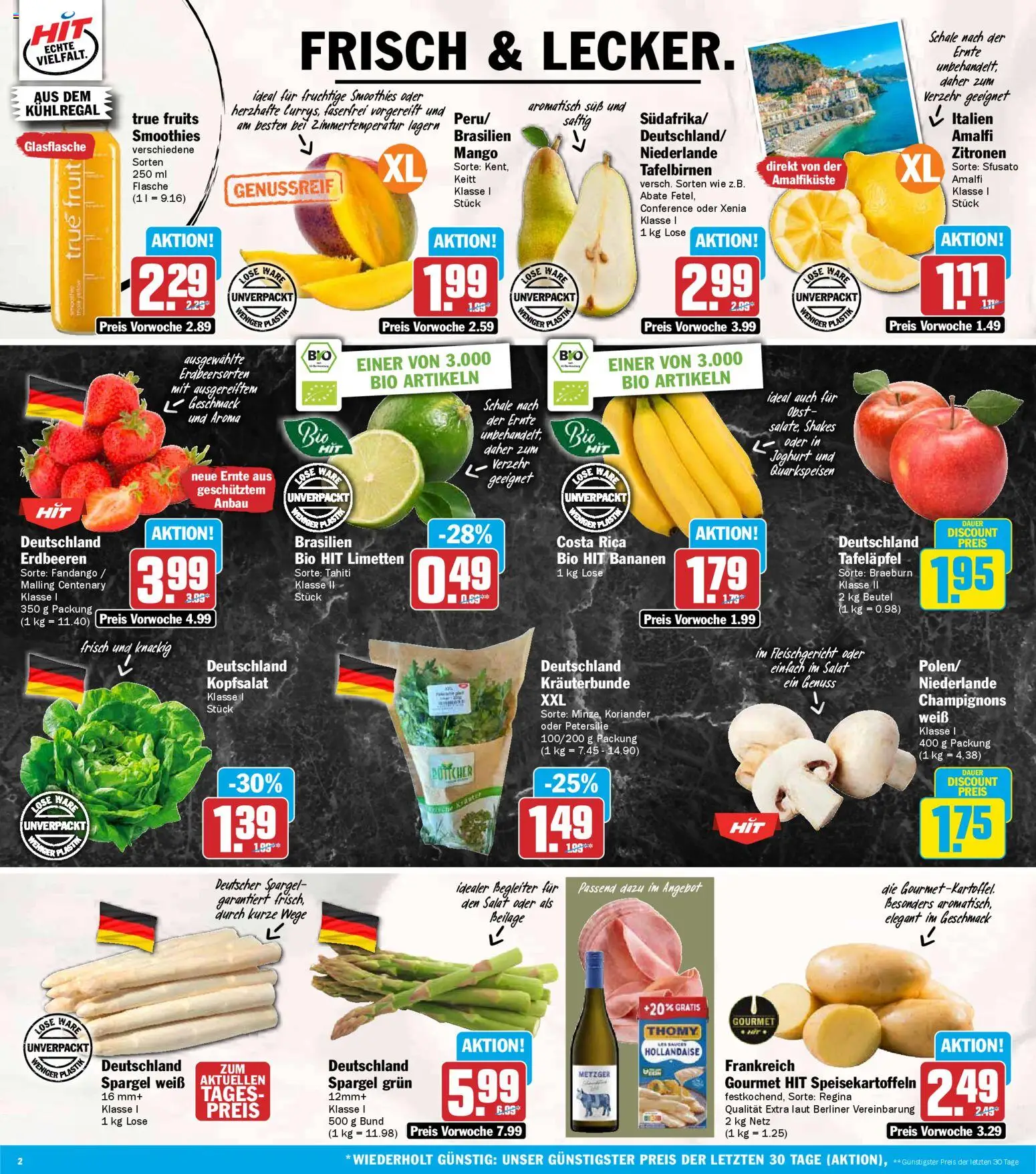 HIT Prospekt 	 – gültig ab 27.04.2026 | Seite: 2 | Produkte: Limetten, Petersilie, Erdbeeren, Salat