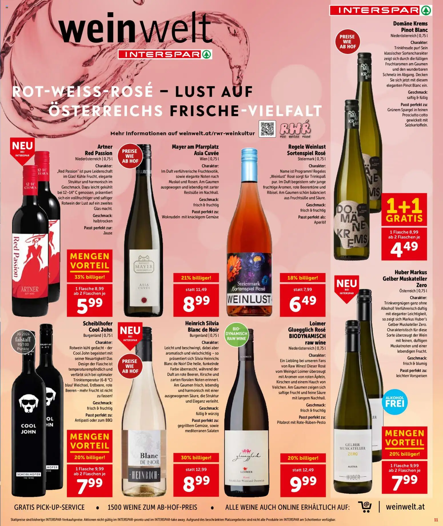 Interspar Flugblatt - Niederösterreich gültig ab 23.04.2026 | Seite: 11 | Produkte: Gemüse, Duft, Wein