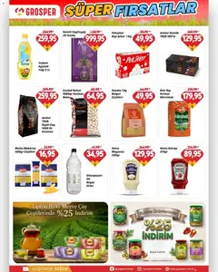 22.04.2026 tarihinden itibaren geçerli olan Grosper kataloğu önizlemesi | Sayfa: 7 | Ürünler: Çay, Ketçap, Patlıcan, Küp şeker