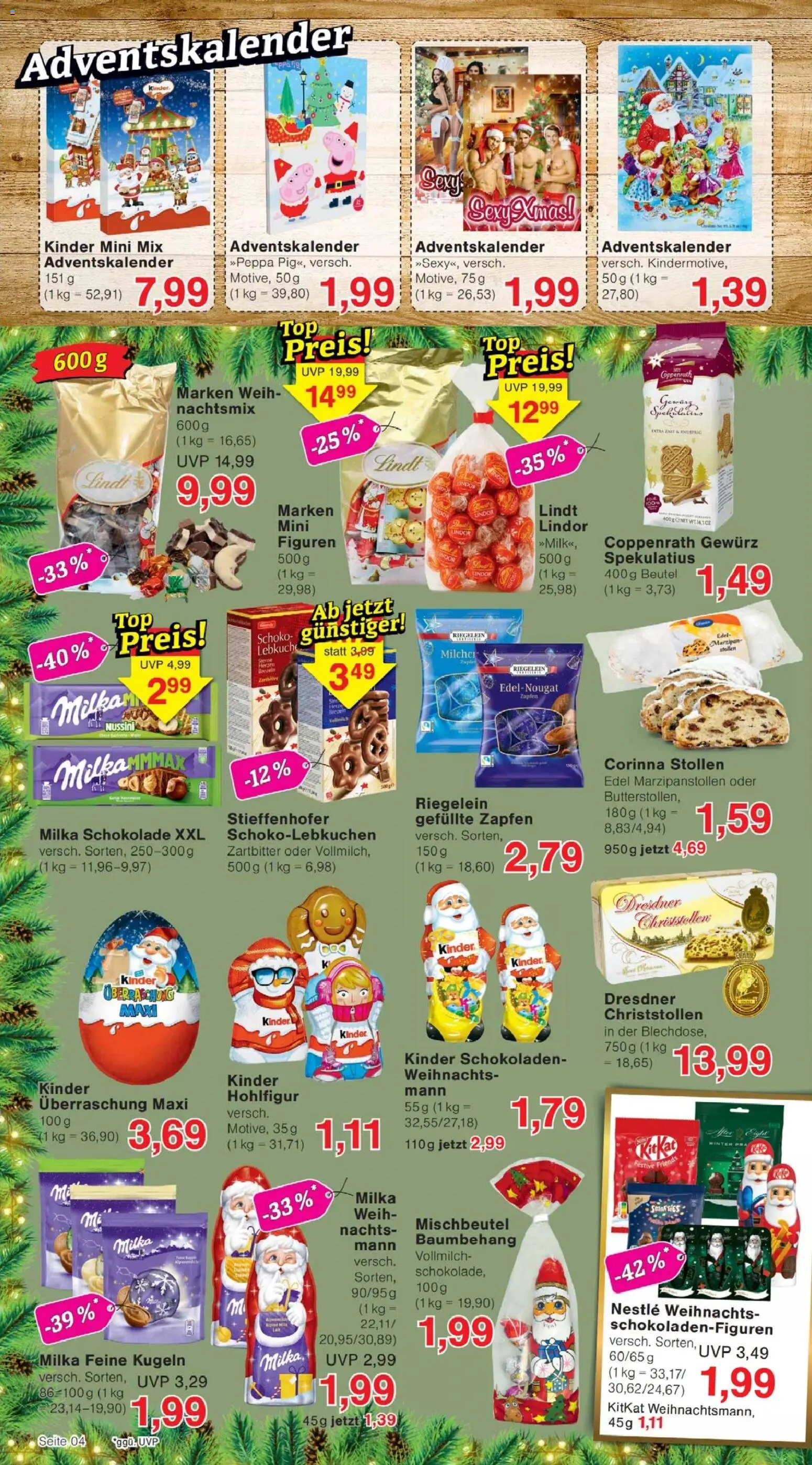 Jawoll Prospekt – gültig ab 24.11.2025 | Seite: 4 | Produkte: Schokolade, Milka schokolade, Milka, Lindt