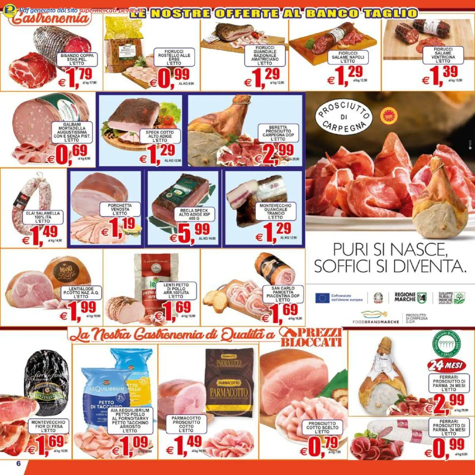 Volantino Pewex del 07.04.2026 | Pagina: 6 | Prodotti: Salame, Pollo, Pancetta, Guanciale