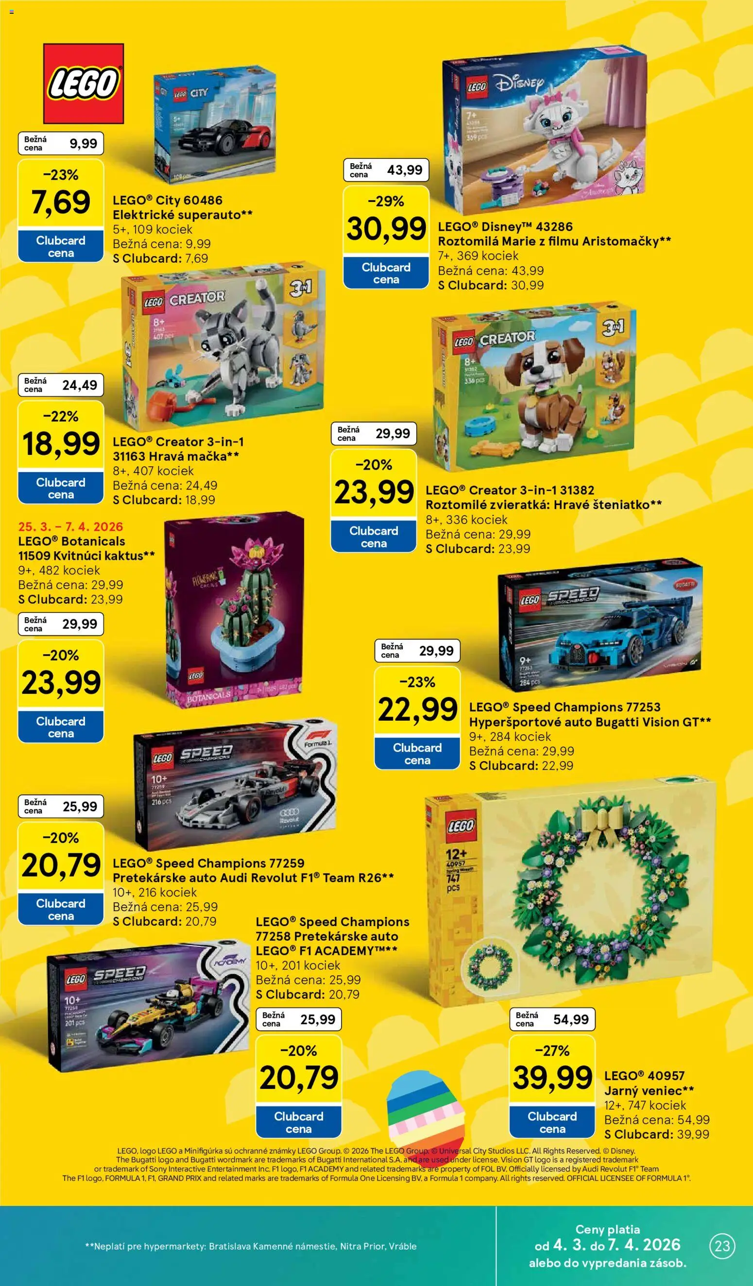 Nové Tesco akcie – leták je platný od 25.03.2026 | Strana: 23 | Produkty: PC, LEGO