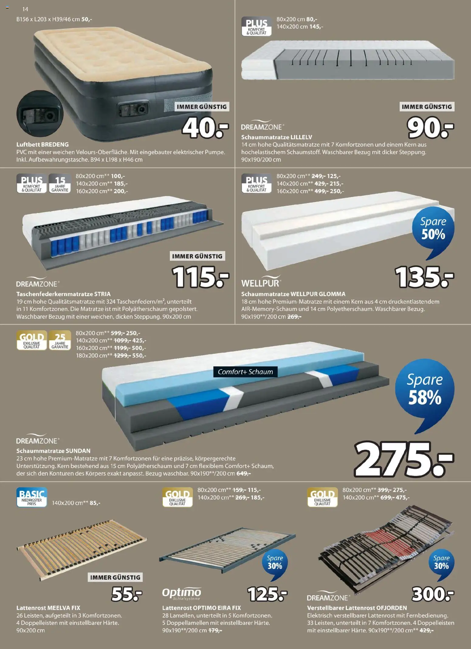 JYSK Prospekt aktuell gültig ab 28.04.2026 | Seite: 14 | Produkte: Matratze, Lattenrost