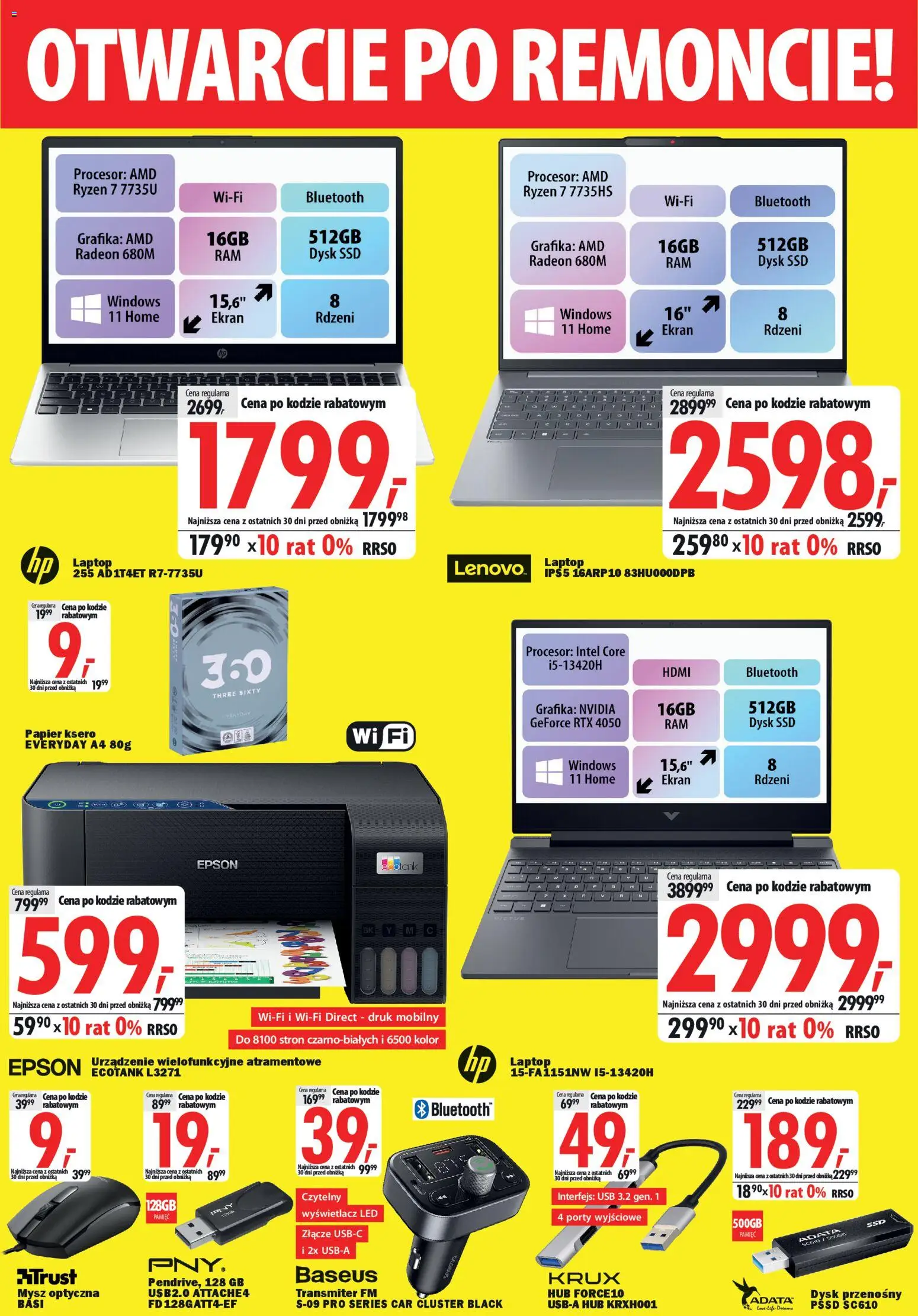 Mediaexpert Gazetka - Otwarcie po remoncie Bytów od 29.01.2026 | Strona: 5 | Produkty: Mysz, Dysk, USB, Papier ksero