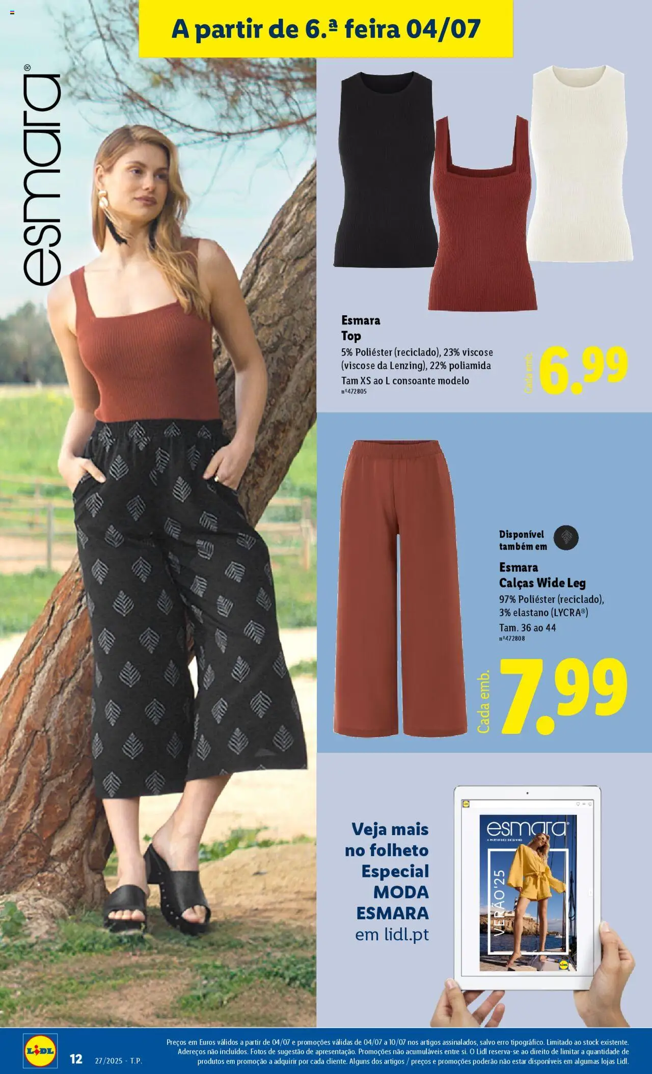 Lidl Novidades │ válido de 30.06.2025 | Página: 12 | Produtos: Top, Calças