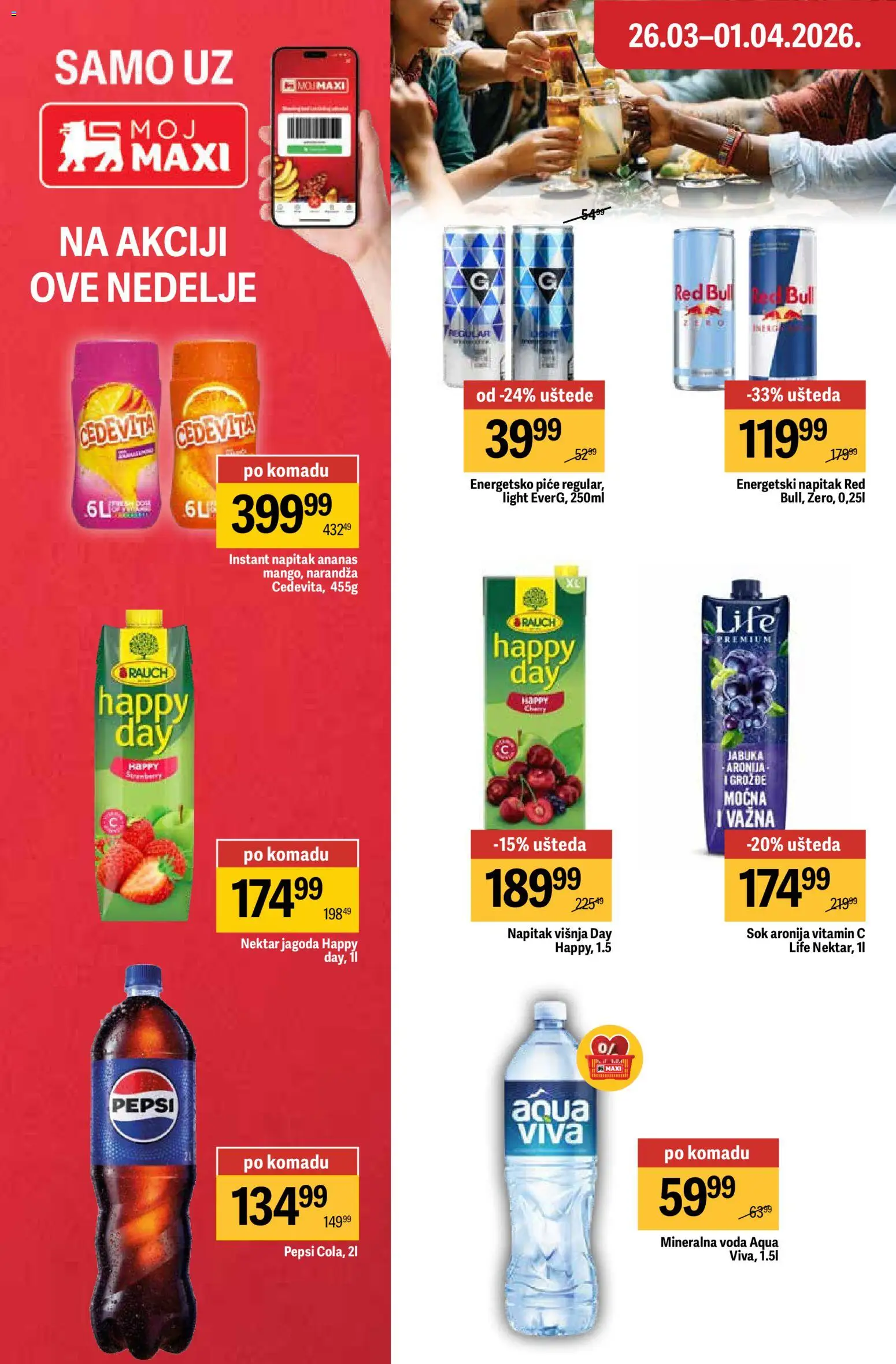 Maxi katalog - važi od 26.03.2026 | Strana: 28 | Proizvode: Ananas, Cedevita, Mineralna voda, Pepsi