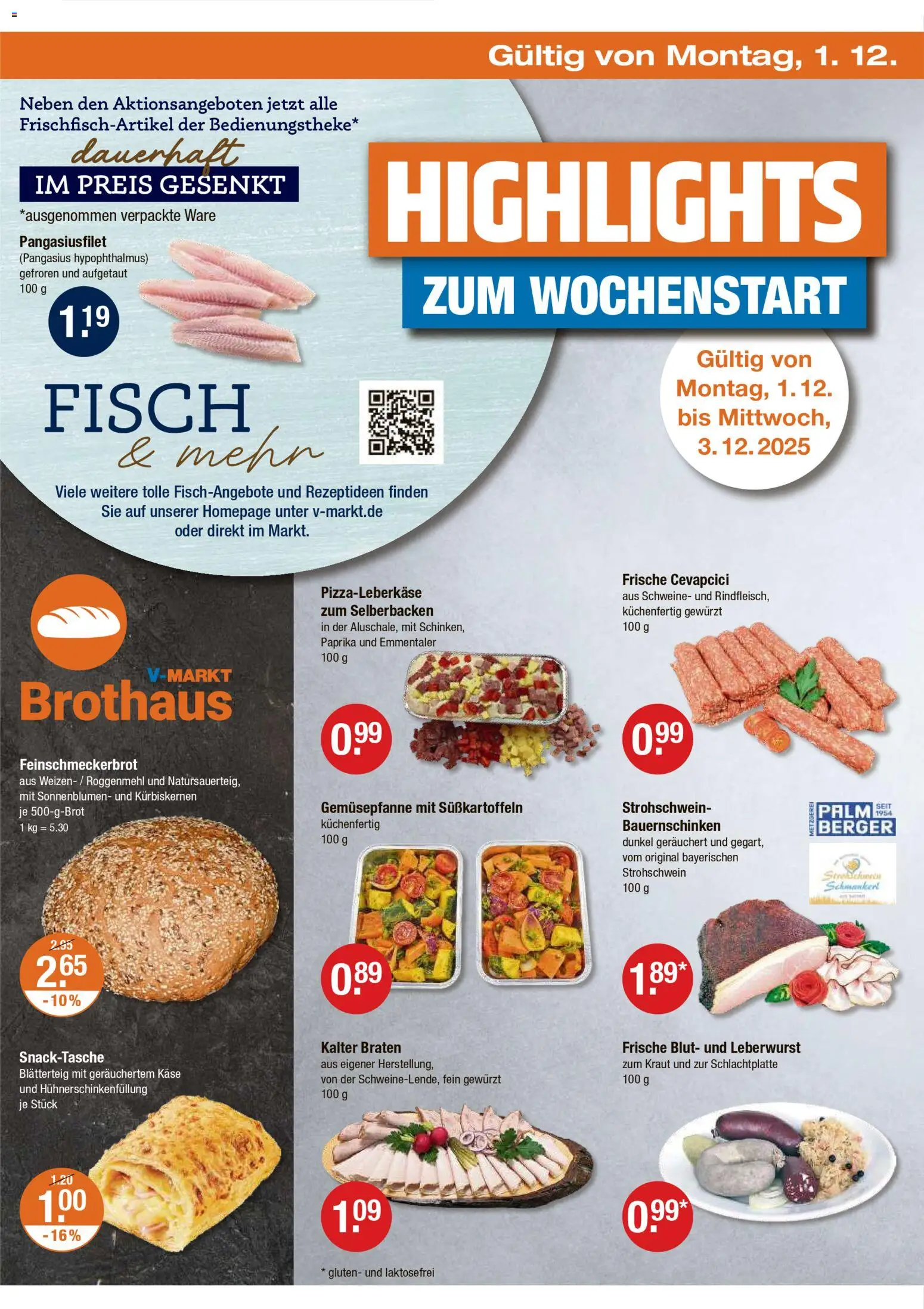 V-Markt - M&#252;nchen – gültig ab 27.11.2025 | Seite: 26 | Produkte: Käse, Cevapcici, Fisch, Kraut