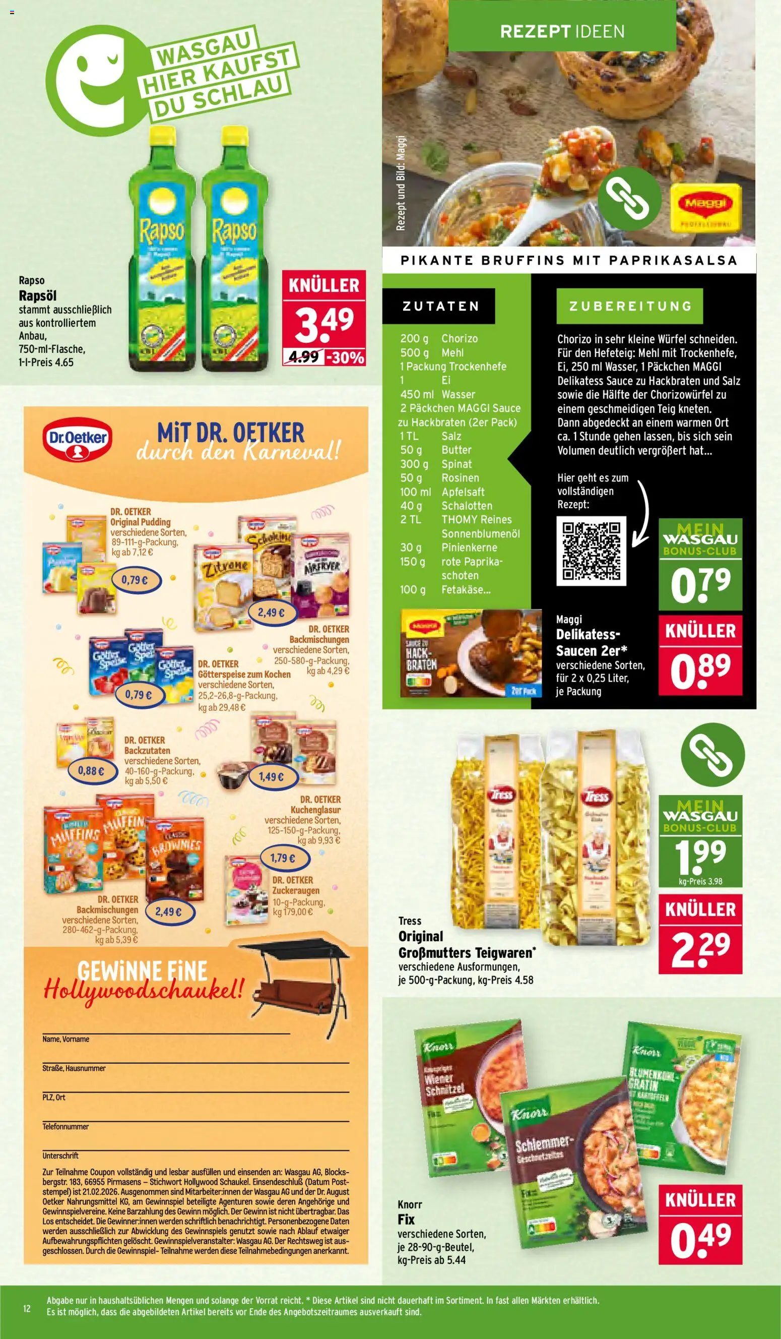Wasgau Prospekt 	 – gültig ab 09.02.2026 | Seite: 12