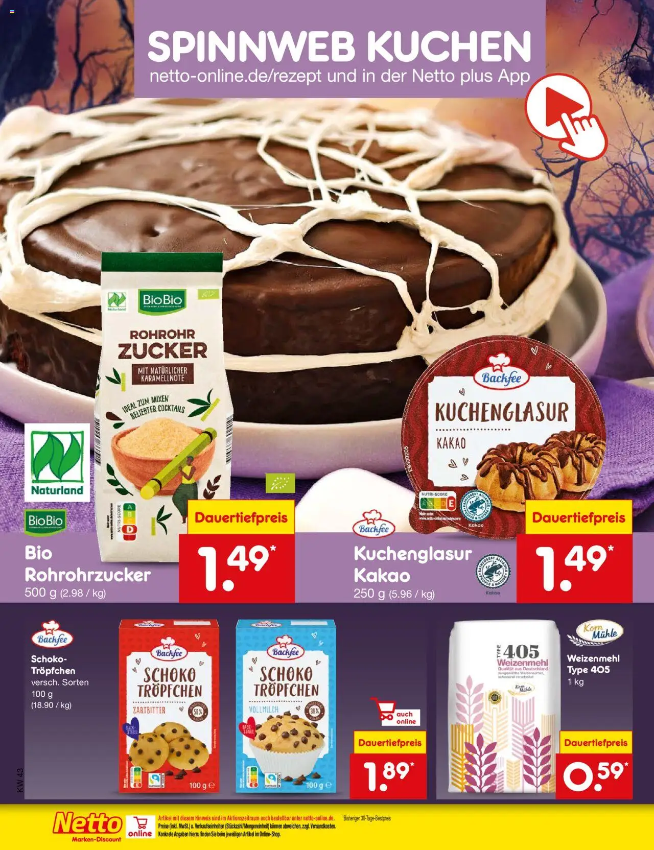 Netto Marken-Discount Prospekt 	 – gültig ab 20.10.2025 | Seite: 58 | Produkte: Mühle, Weizenmehl, Zucker, Kuchen