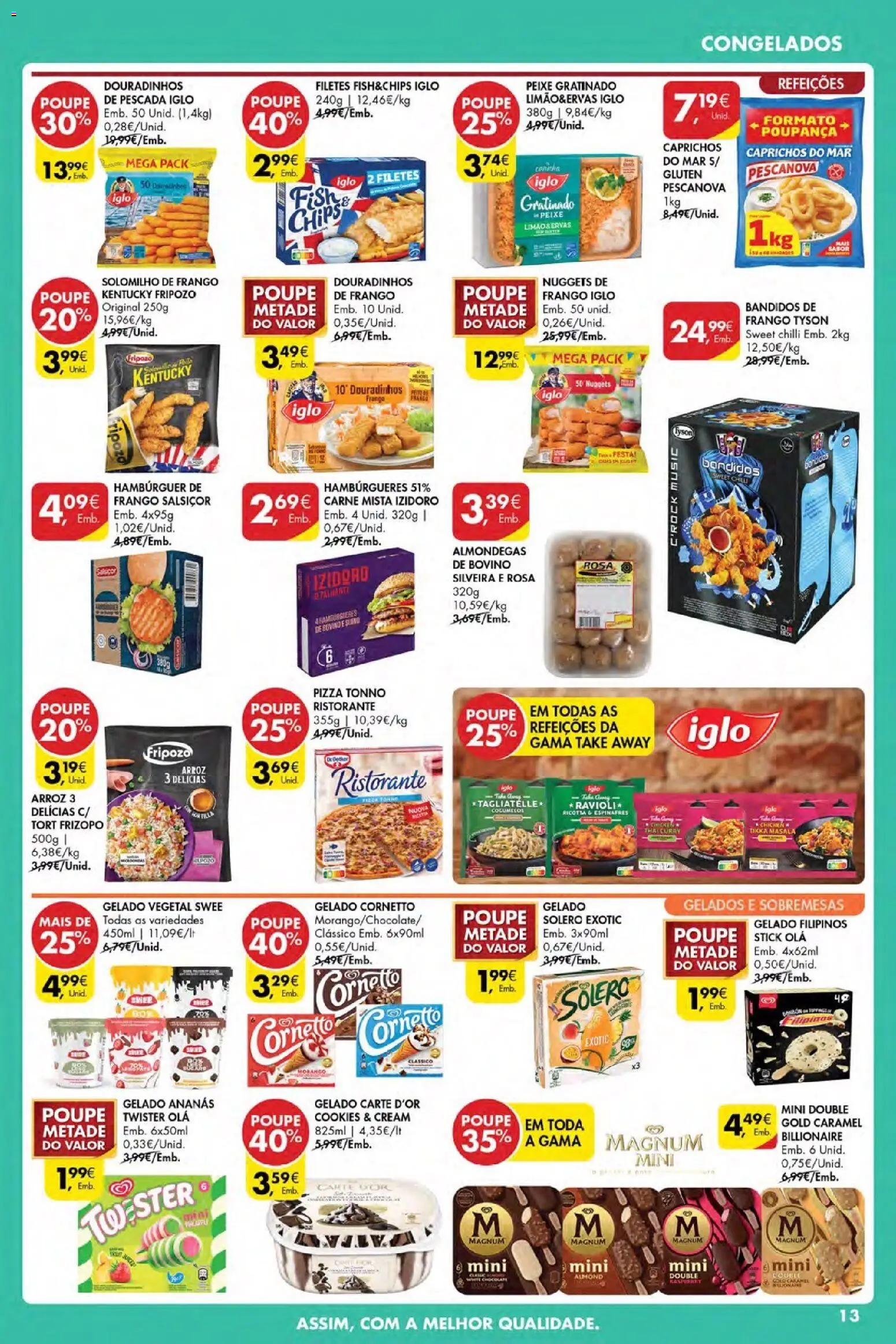 Pingo Doce Black Friday │ válido de 27.11.2025 | Página: 13 | Produtos: Espinafres, Filipinos, Gelado, Pizza