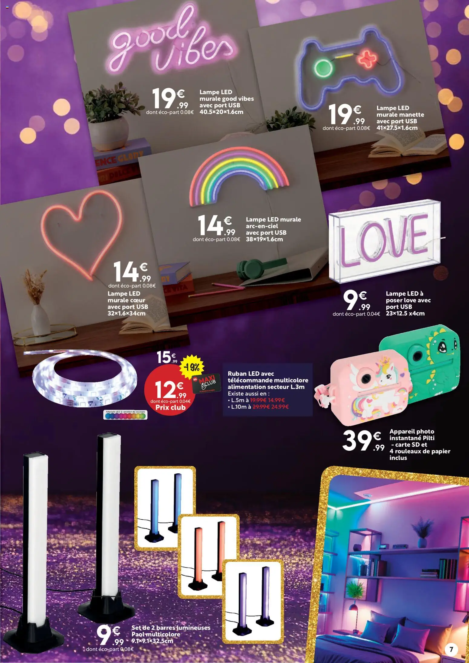 {H1} | Page: 7 | Produits: Appareil photo, USB, lampe LED, Télécommande