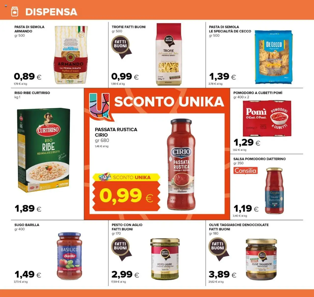 Volantino Tigre del 13.09.2025 | Pagina: 12 | Prodotti: Aglio, Pomodori, Pasta, Basilico