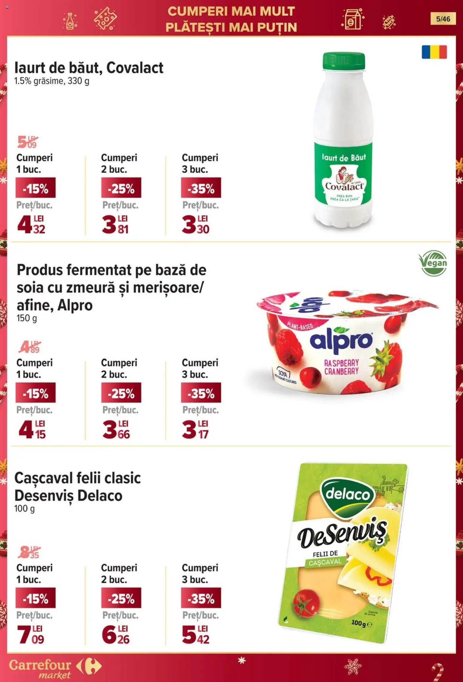 Noul catalog Carrefour – valabil de la 19.11.2025 | Pagină: 5 | Produse: Zmeură, Light Kedi Konservesi, Cașcaval