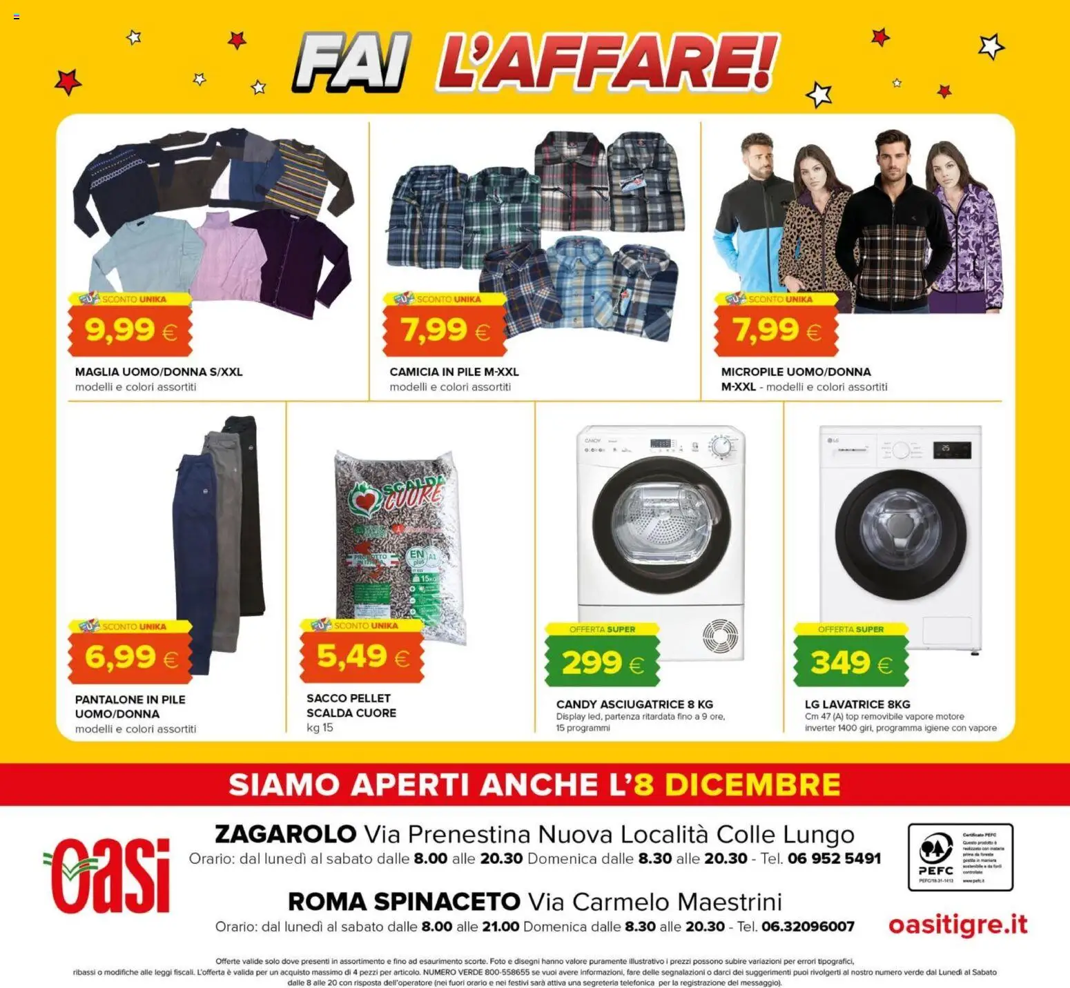 Volantino Oasi del 01.12.2025 | Pagina: 32 | Prodotti: Pile, Top, Lavatrice, Asciugatrice