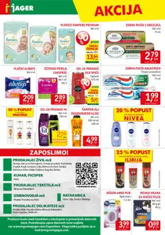 Jager katalog akcije – veljaven od 22.10.2025 | Stran: 14 | Izdelki: Gel za prhanje, Plenice, Vložki, Ščitniki