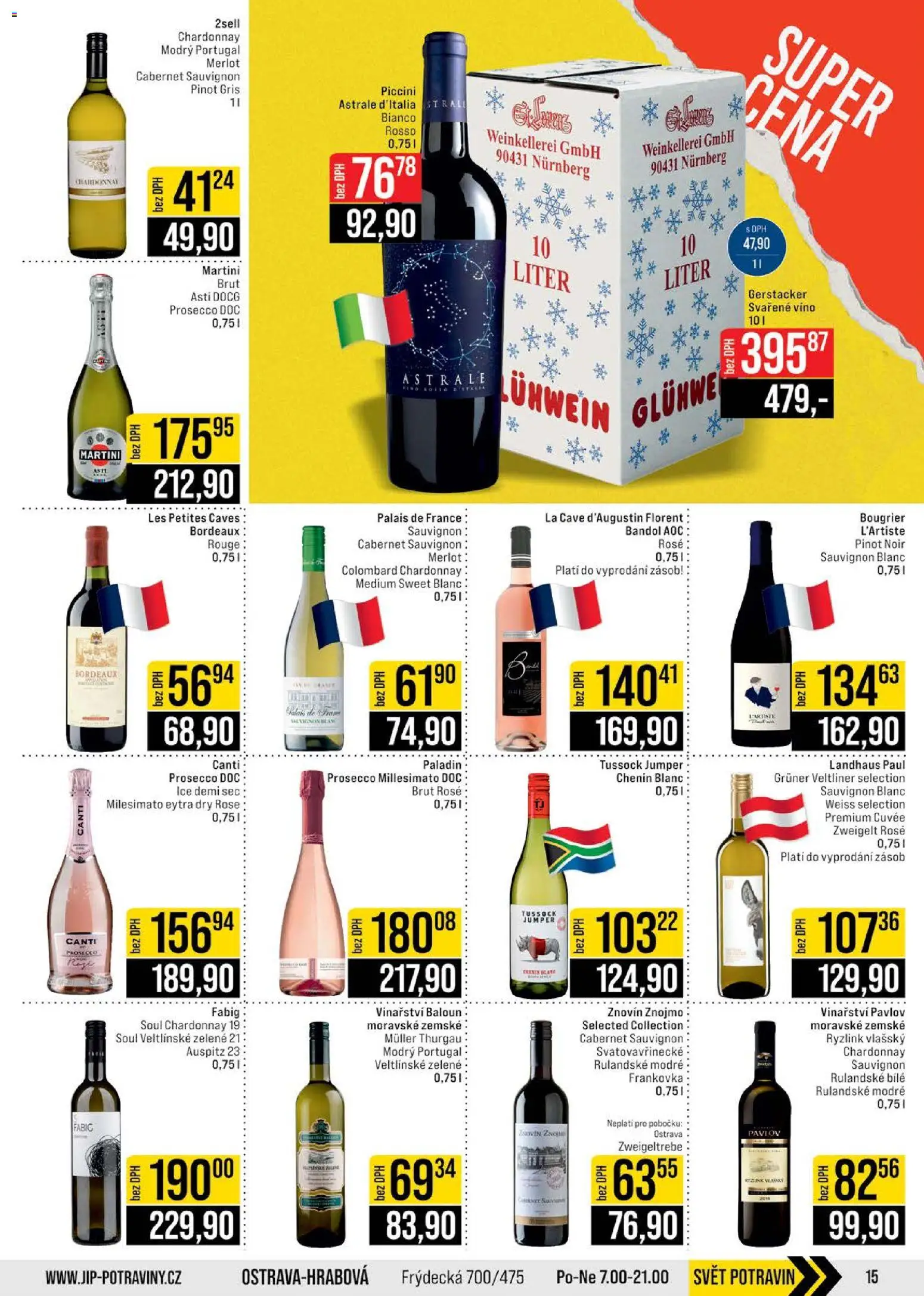 Jip leták - Cash & Carry od 07.01.2026 | Strana: 15 | Produkty: Víno, Merlot, Cabernet Sauvignon, Prosecco DOC