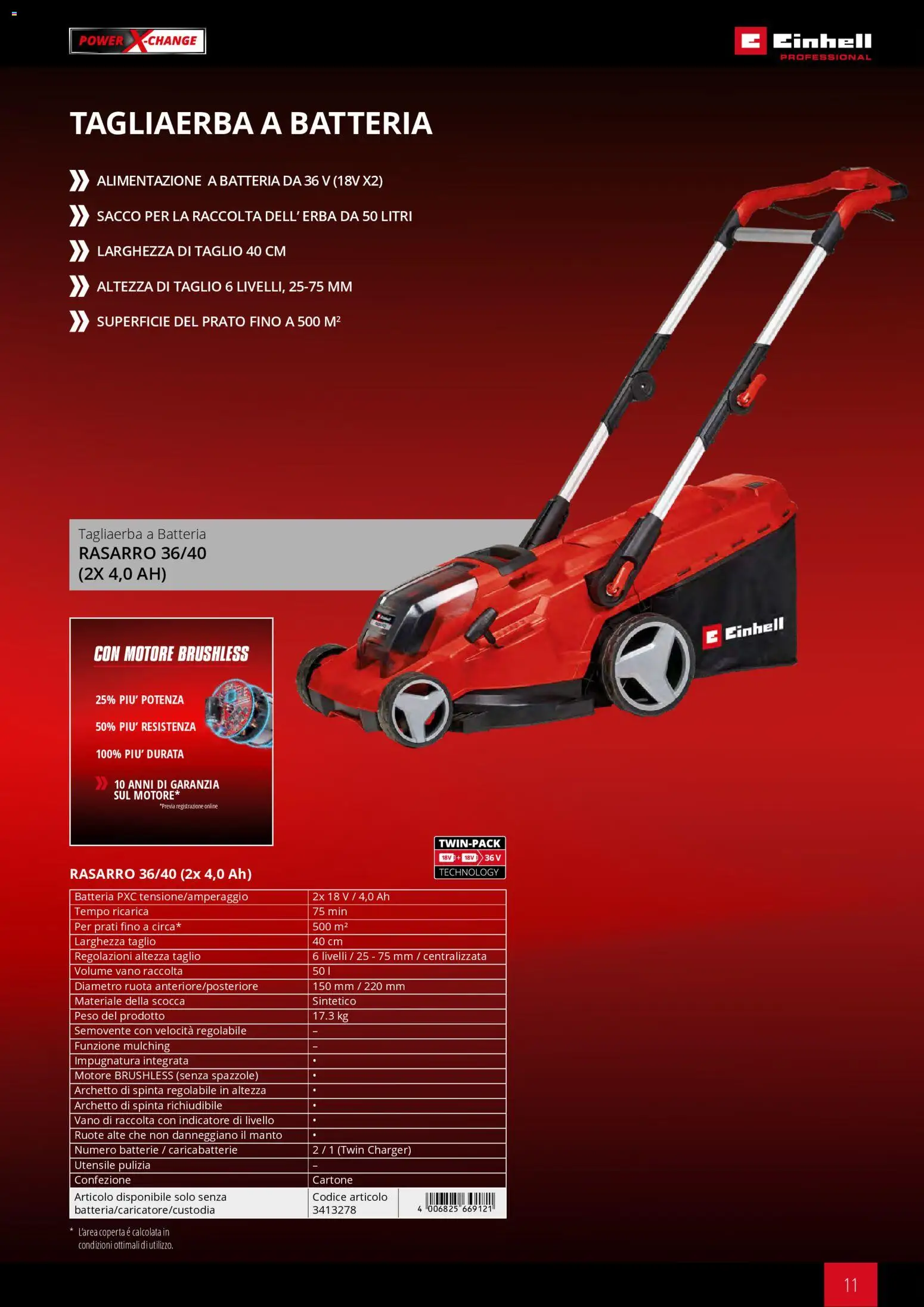 Volantino Einhell del 02.03.2026 | Pagina: 13 | Prodotti: Coperta, Batteria, Batterie, Caricabatterie