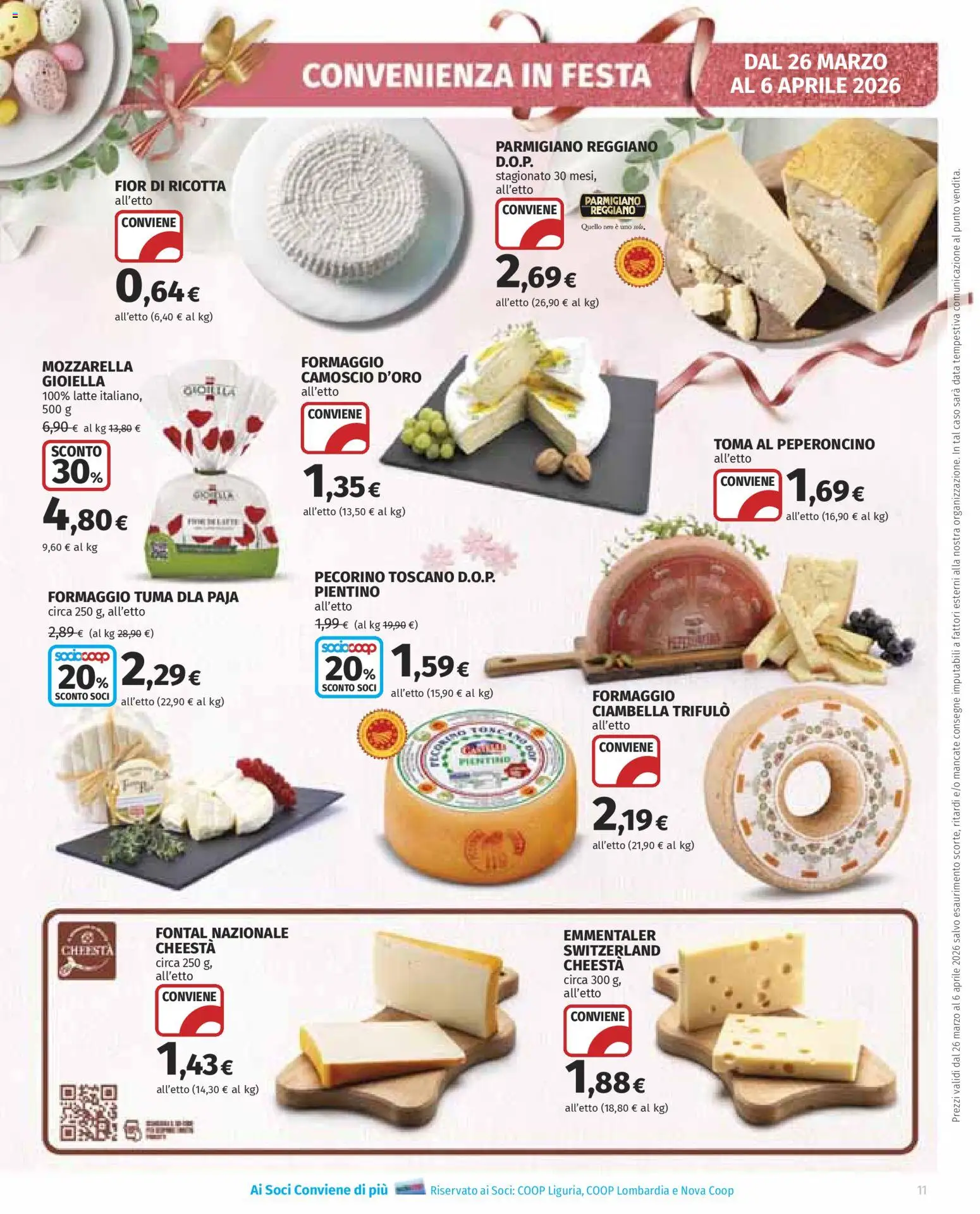 Volantino Ipercoop del 26.03.2026 | Pagina: 11 | Prodotti: Latte, Peperoncino, Data, Pecorino