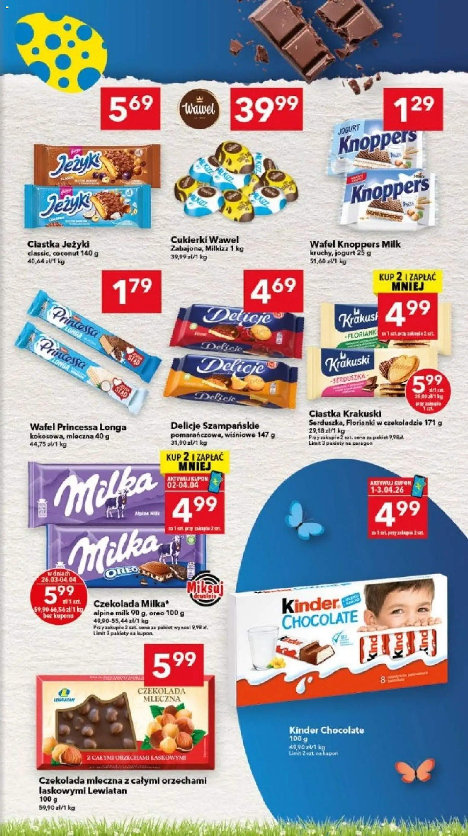 Lewiatan gazetka - Lublin od 26.03.2026 | Strona: 13 | Produkty: Czekolada mleczna, Milka, Jogurt, Cukierki