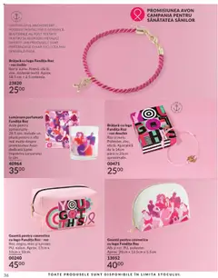 Catalog Avon - 08 2025 – valabil de la 01.08.2025 | Pagină: 36 | Produse: Geantă pentru cosmetice, Geantă, Brățară, Lumânare