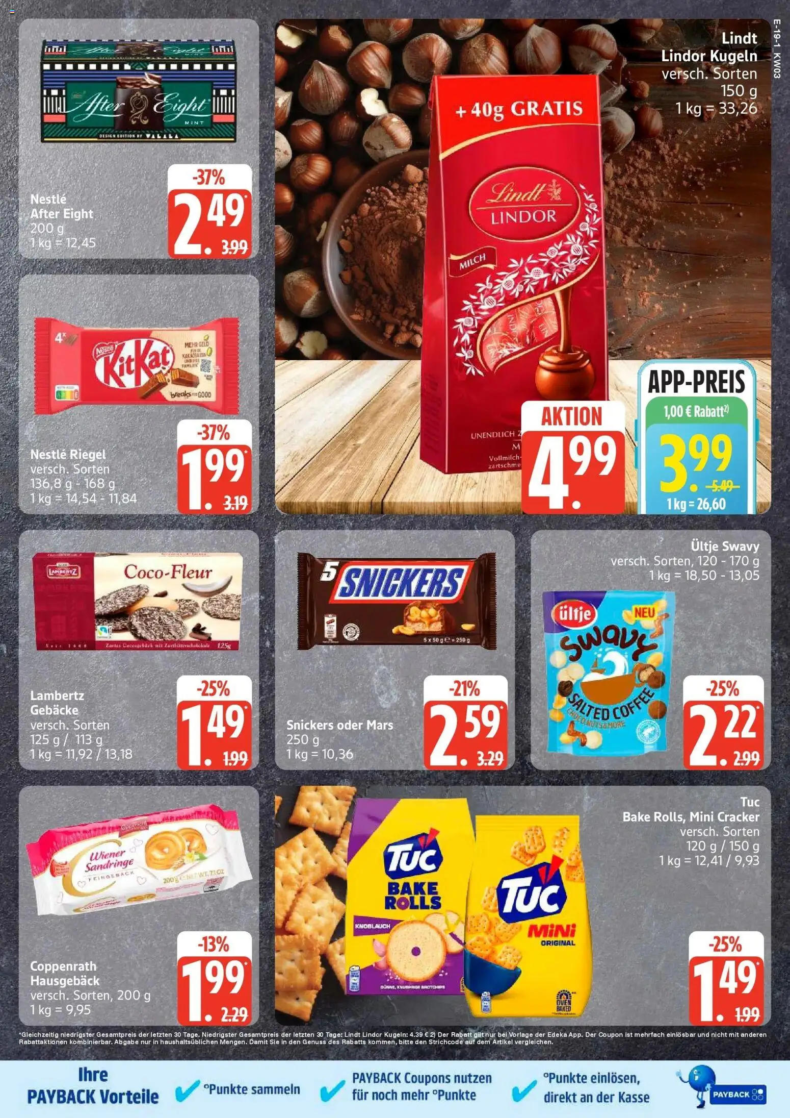 Edeka prospekt Hamburg	 – gültig ab 11.01.2026 | Seite: 21 | Produkte: Snickers, Mars, Knoblauch, Lindt