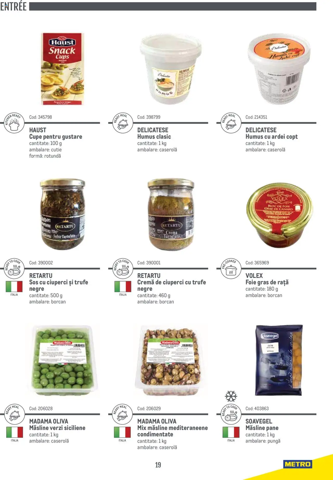 Noul catalog Metro – valabil de la 14.11.2024 | Pagină: 19 | Produse: Pungă, Cutie, Ardei, Rață