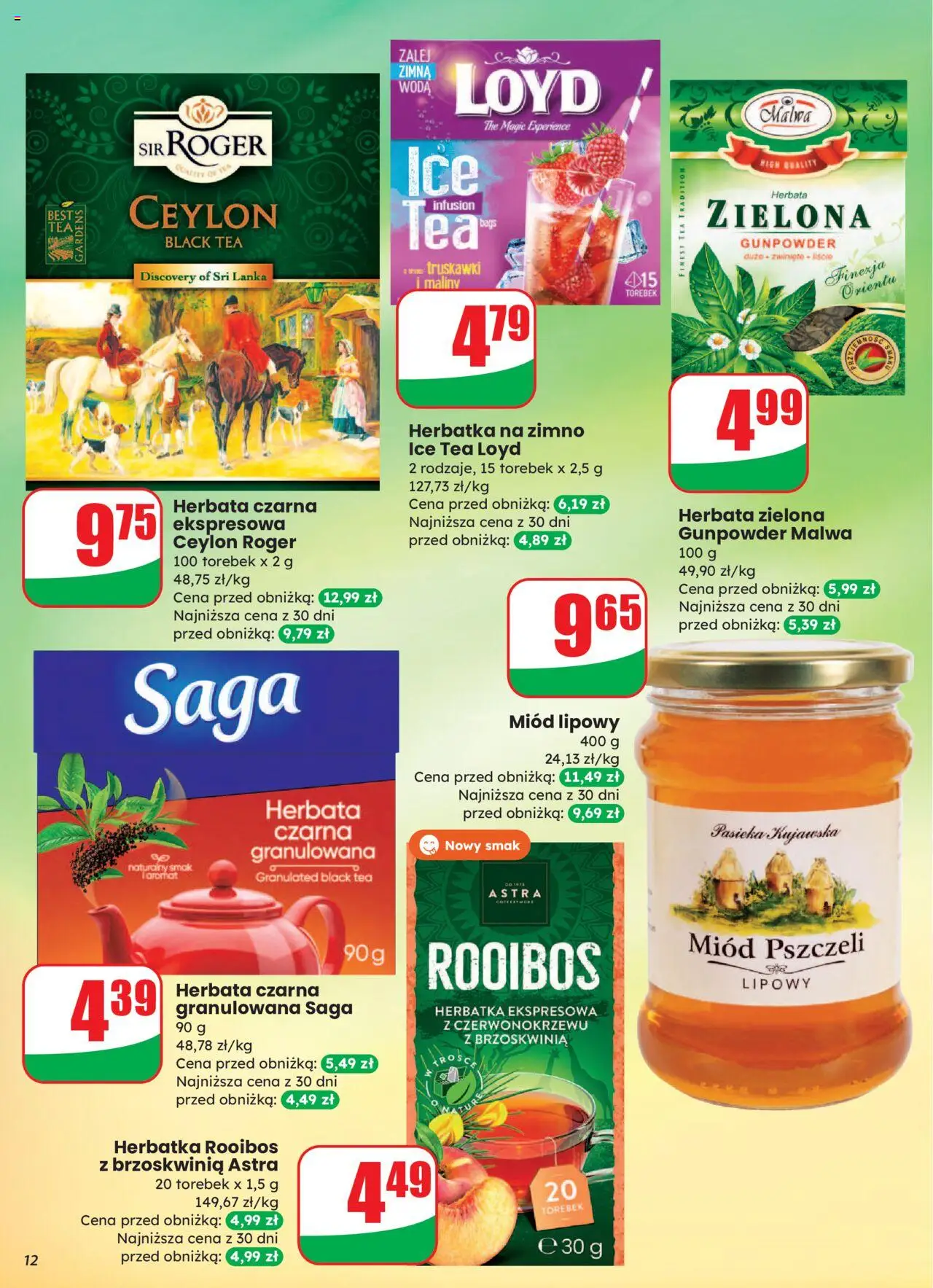 Dino Gazetka od 27.08.2025 | Strona: 12 | Produkty: Maliny, Herbata, Truskawki, Woda