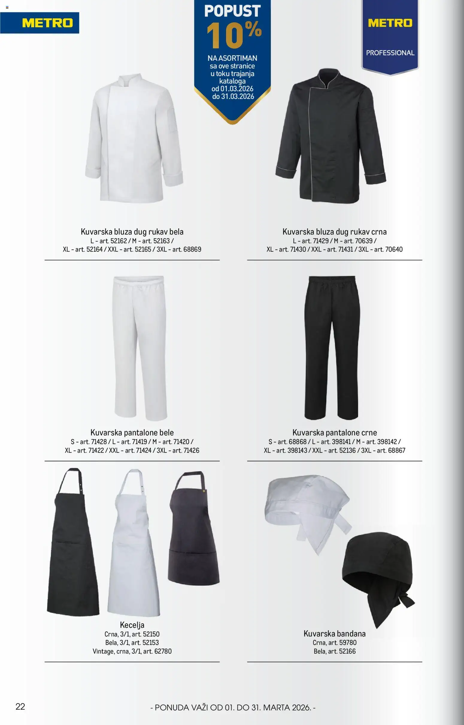 Metro katalog - važi od 01.03.2026 | Strana: 22 | Proizvode: Bluza, Pantalone