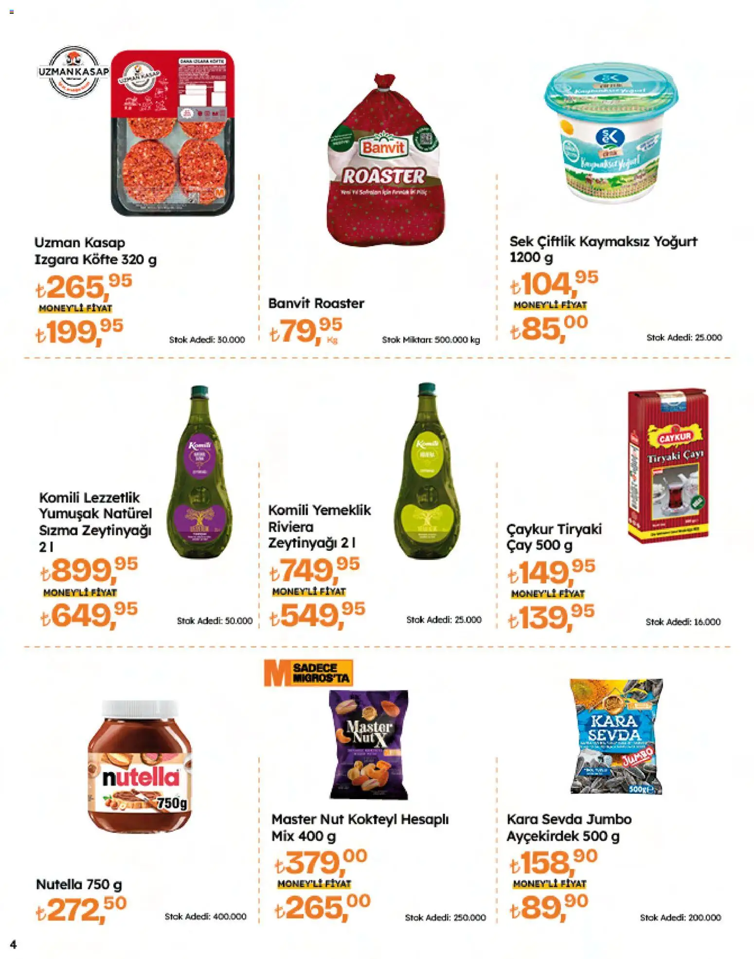Migros Katalog - Migros Jet Dijital - 18.12.2025 tarihinden itibaren geçerlidir | Sayfa: 4 | Ürünler: Yoğurt, Çay, Izgara köfte, Izgara