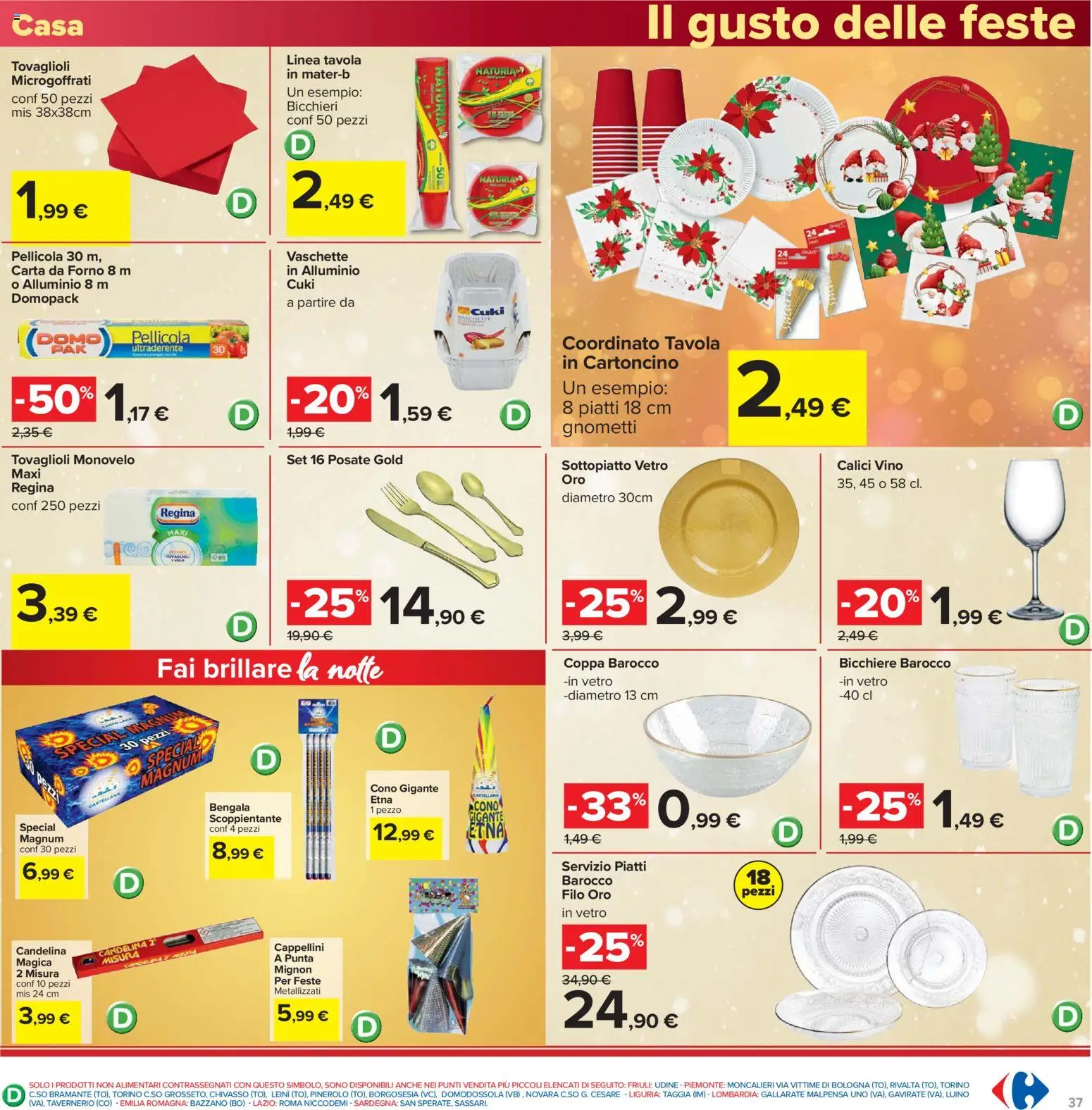 Volantino Carrefour del 16.12.2025 | Pagina: 37 | Prodotti: Vino, Forno, Pellicola, Alluminio