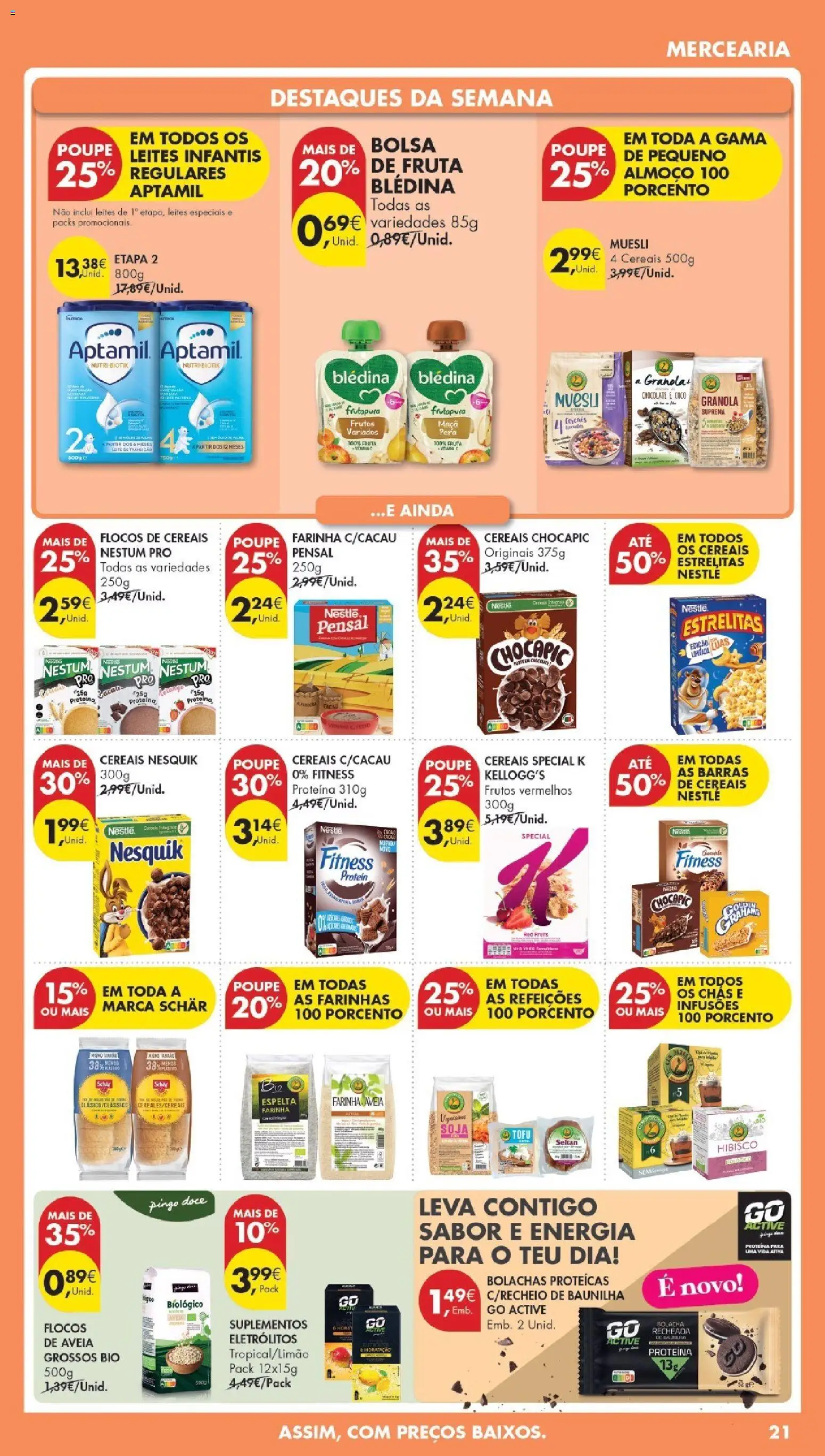 Pingo Doce Poupe Esta Semana Madeira │ válido de 21.04.2026 | Página: 21 | Produtos: Bolsa, Granola, Bolachas, Flocos