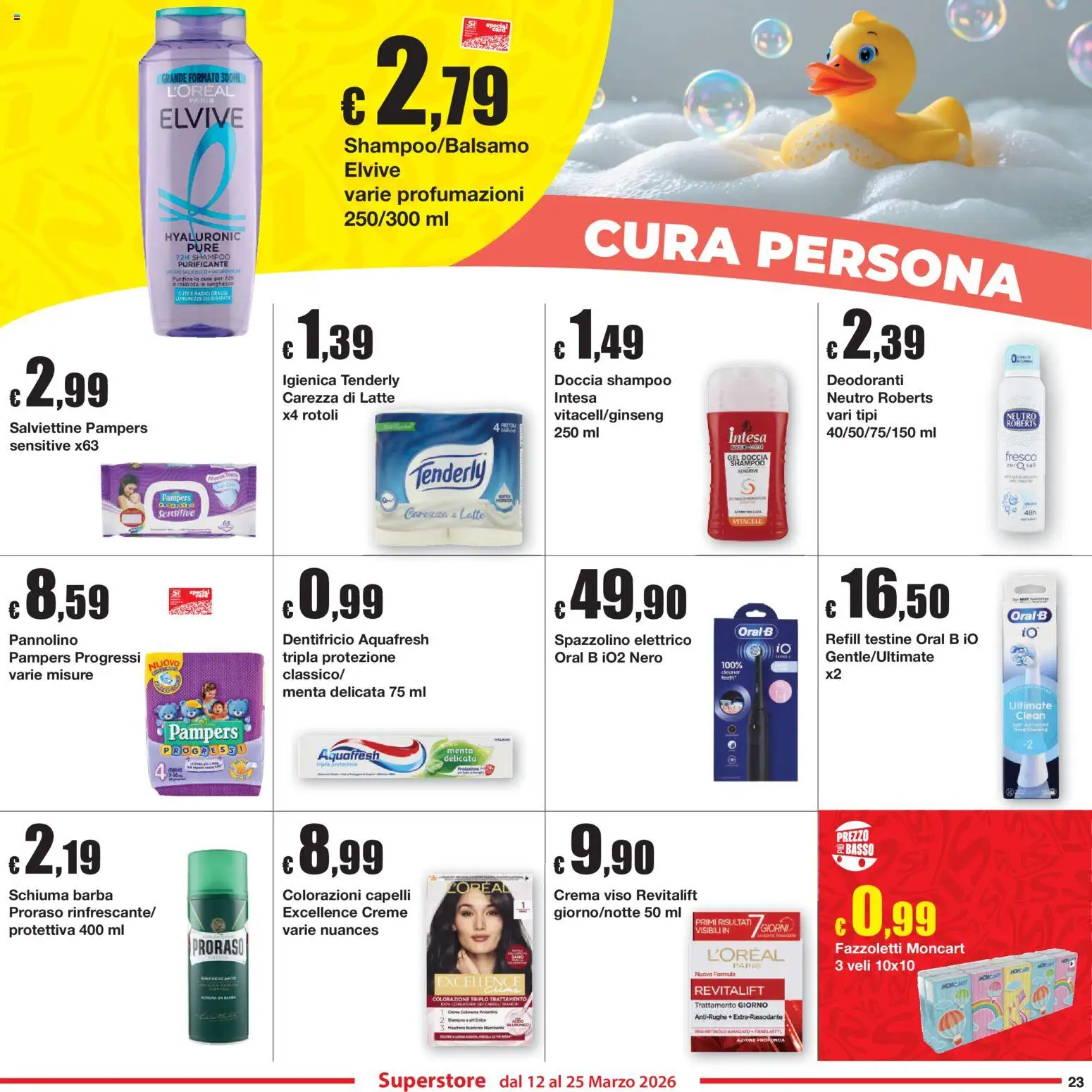 Volantino Sì con Te del 12.03.2026 | Pagina: 23 | Prodotti: Dentifricio, Crema viso, Pampers, Spazzolino elettrico