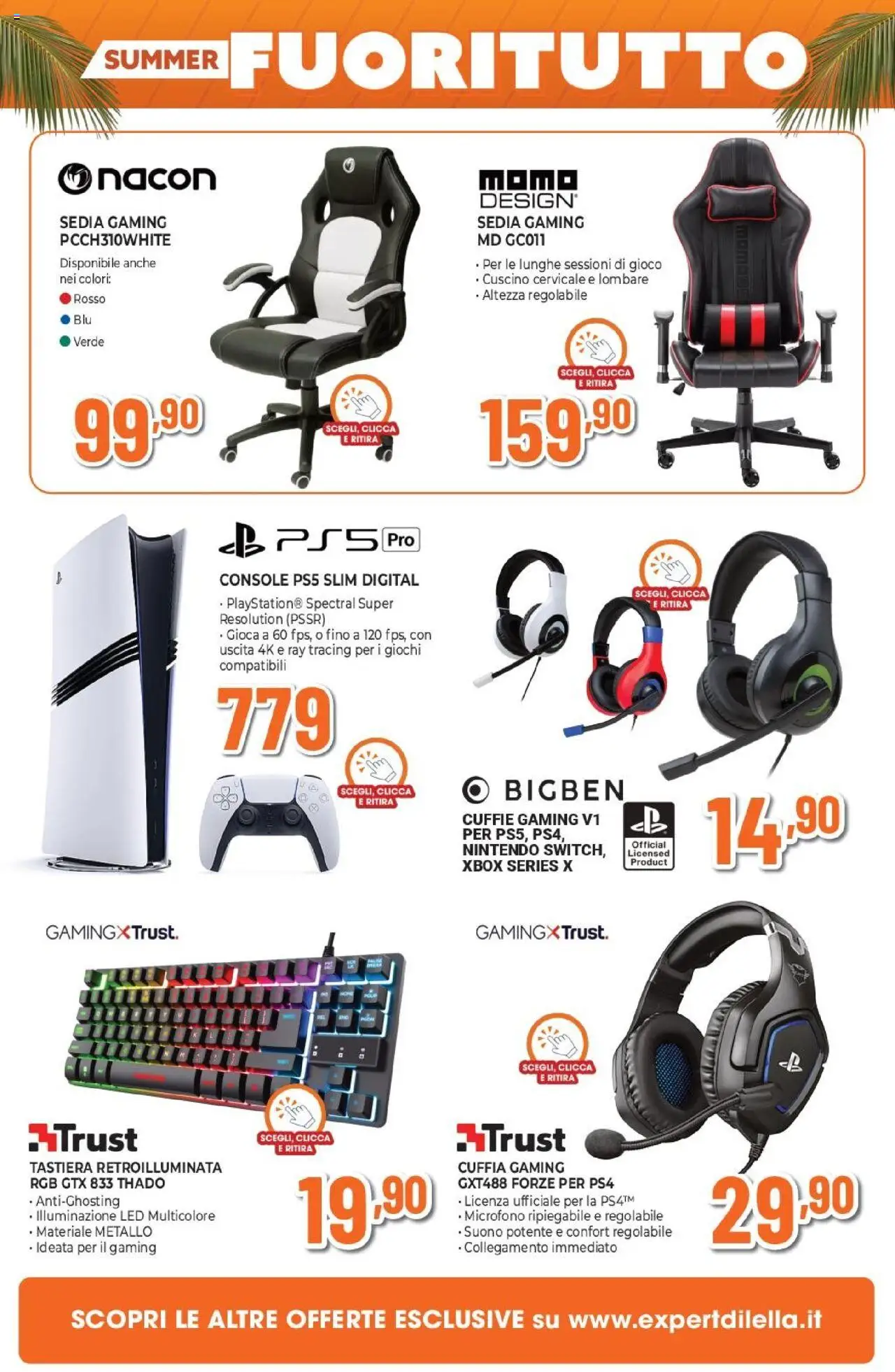 Volantino Expert del 31.07.2025 | Pagina: 25 | Prodotti: Cuffie, Microfono, Cuscino, Sedia