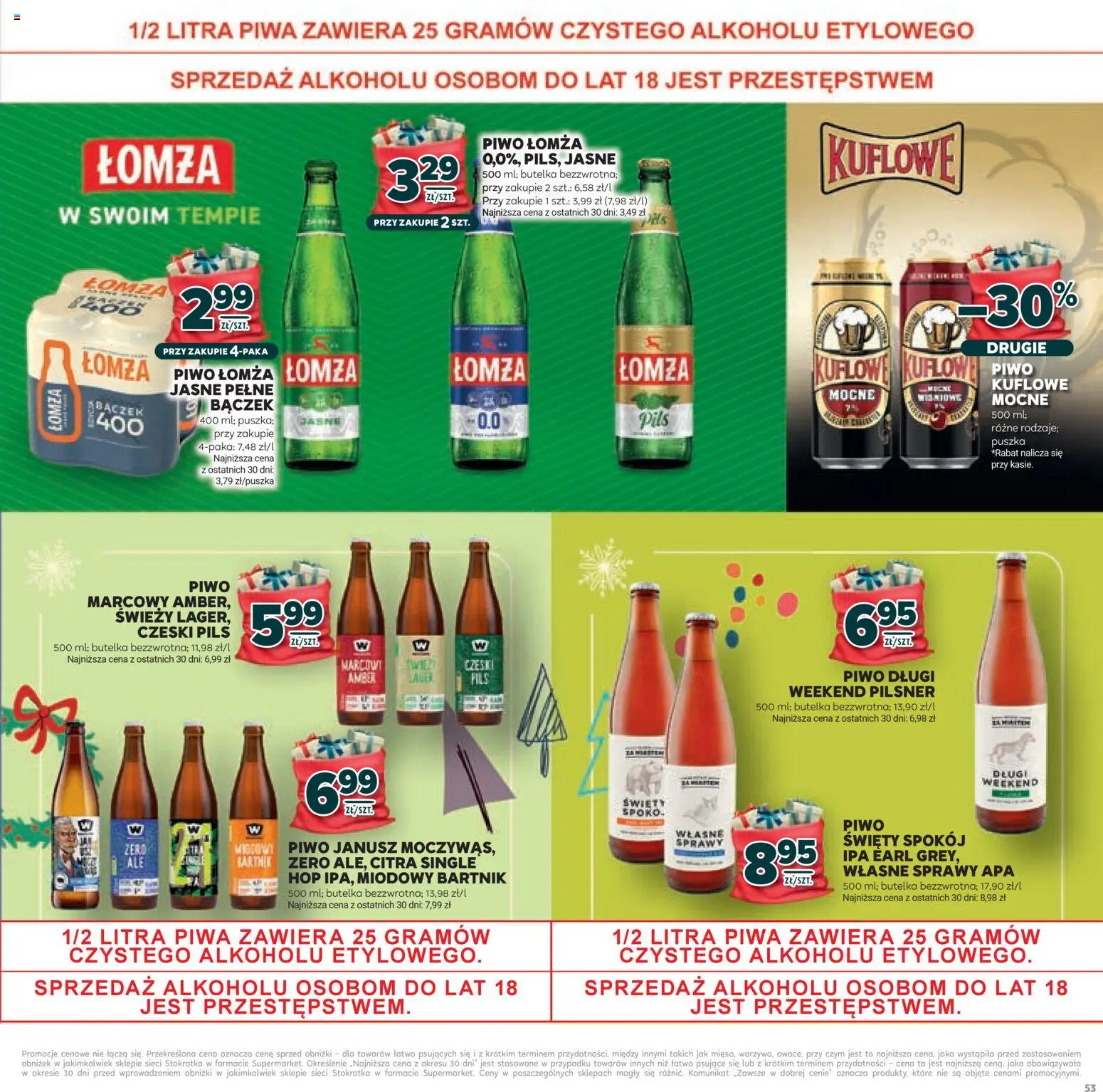 Stokrotka Gazetka - Mikołajki od 20.11.2025 | Strona: 53 | Produkty: Stokrotka, Piwo