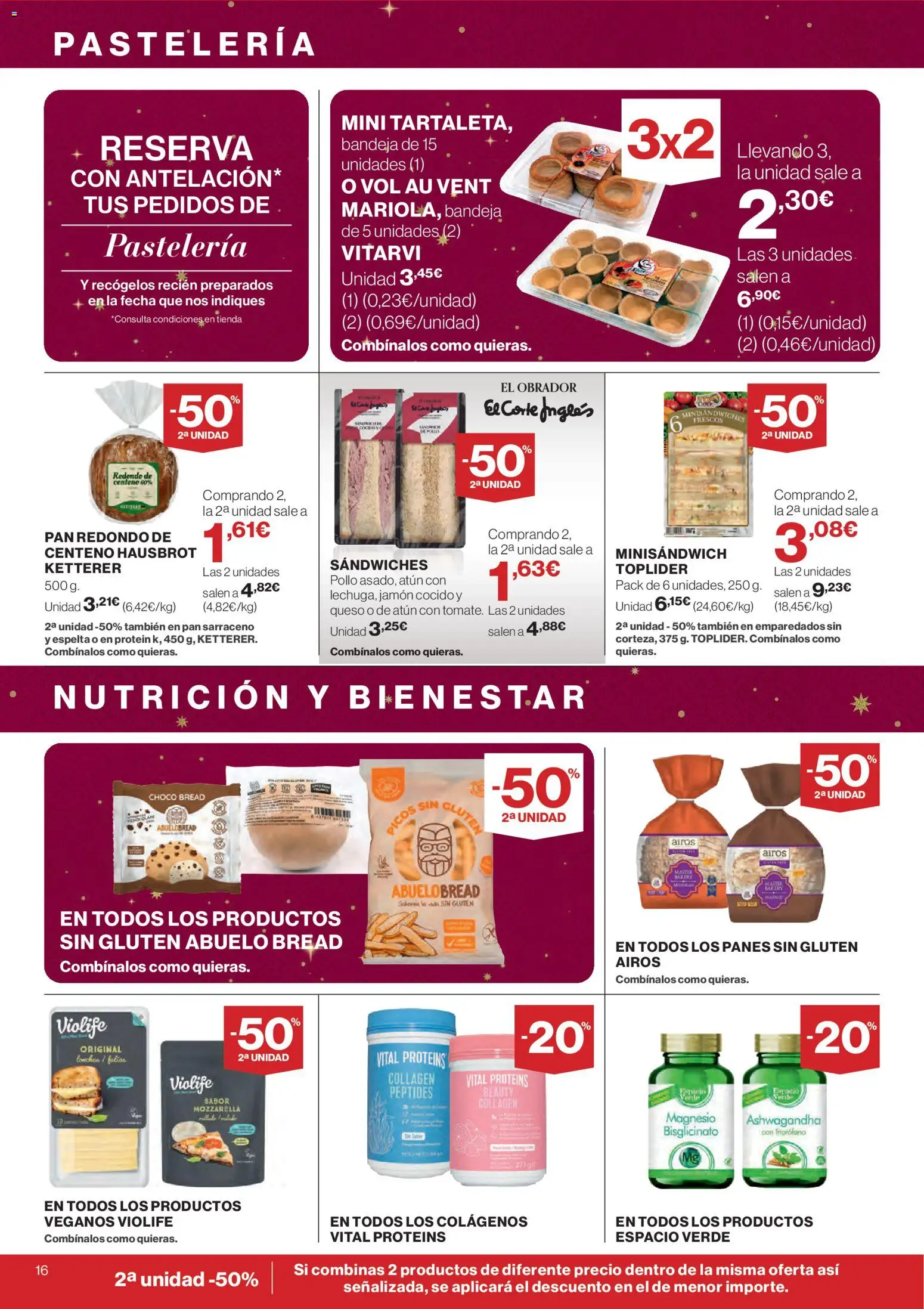 Hipercor catálogo │ válido desde el 18.12.2025 | Página: 16 | Productos: Queso, Pan, Jamón, Bandeja