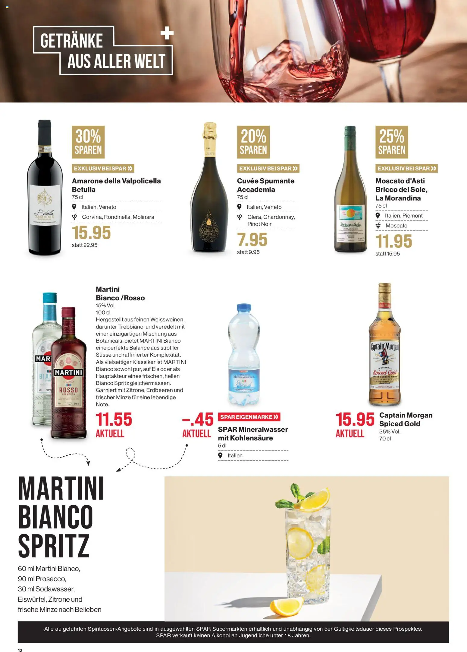 SPAR - SPAR Handels AG – gültig ab 30.04.2026 | Seite: 12 | Produkte: Mineralwasser, Erdbeeren, Eis, Zitrone