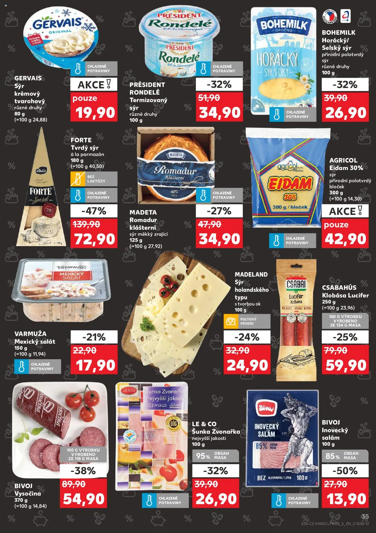Kaufland leták - Praha 8 od 07.01.2026 | Strana: 35 | Produkty: Inovecký salám, Parmazán, Vysočina, Potraviny