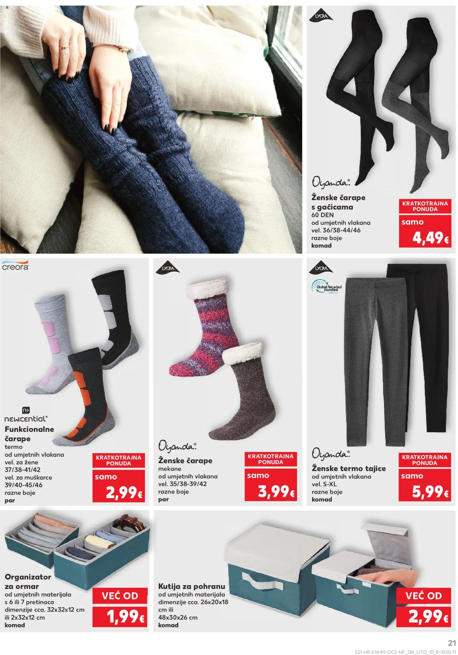 Kaufland katalog | vrijedi od 03.12.2025 | Stranica: 21 | Proizvodi: Ormar, Kutija, Čarape, Tajice