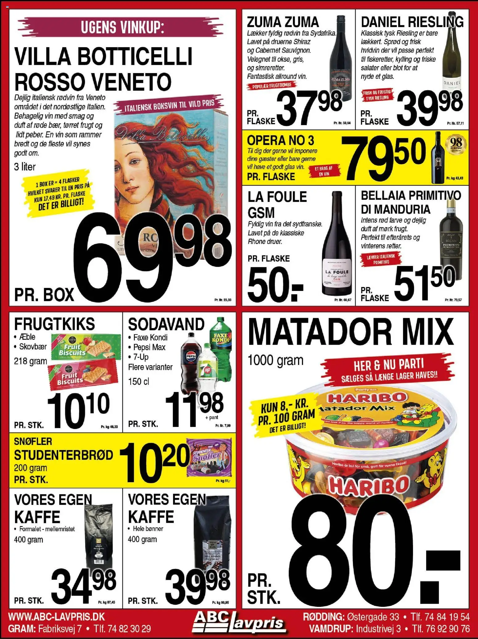 Abc Lavpris tilbudsavis – gyldig fra 22.10.2025 | Side: 6 | Produkter: Kaffe, Vin, Bønner, Pepsi Max