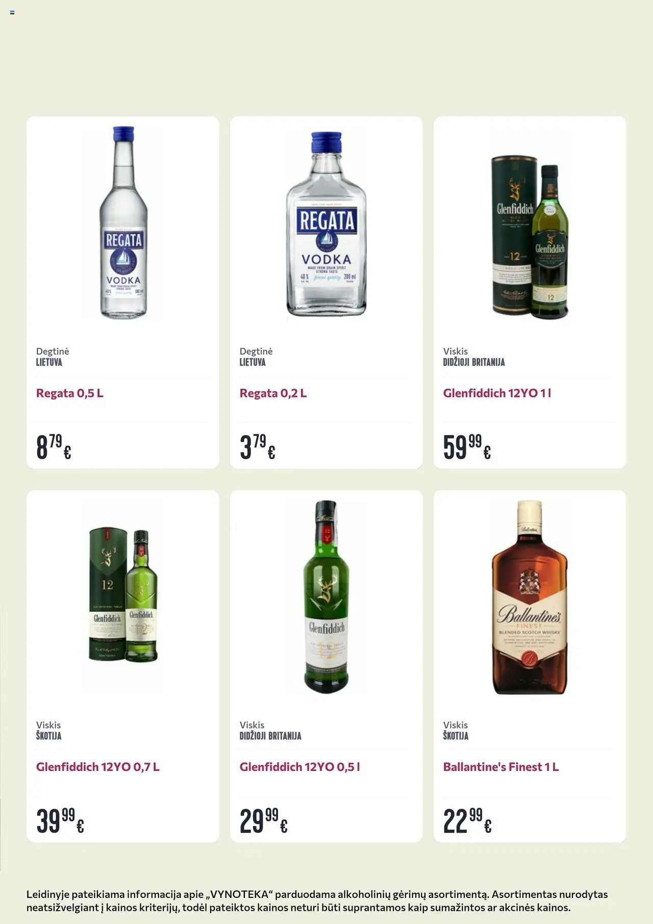 VYNOTEKA leidinys - Gėrimų│galioja nuo 30.06.2025 | Puslapis: 4 | Prekių: Degtinė, Viskis