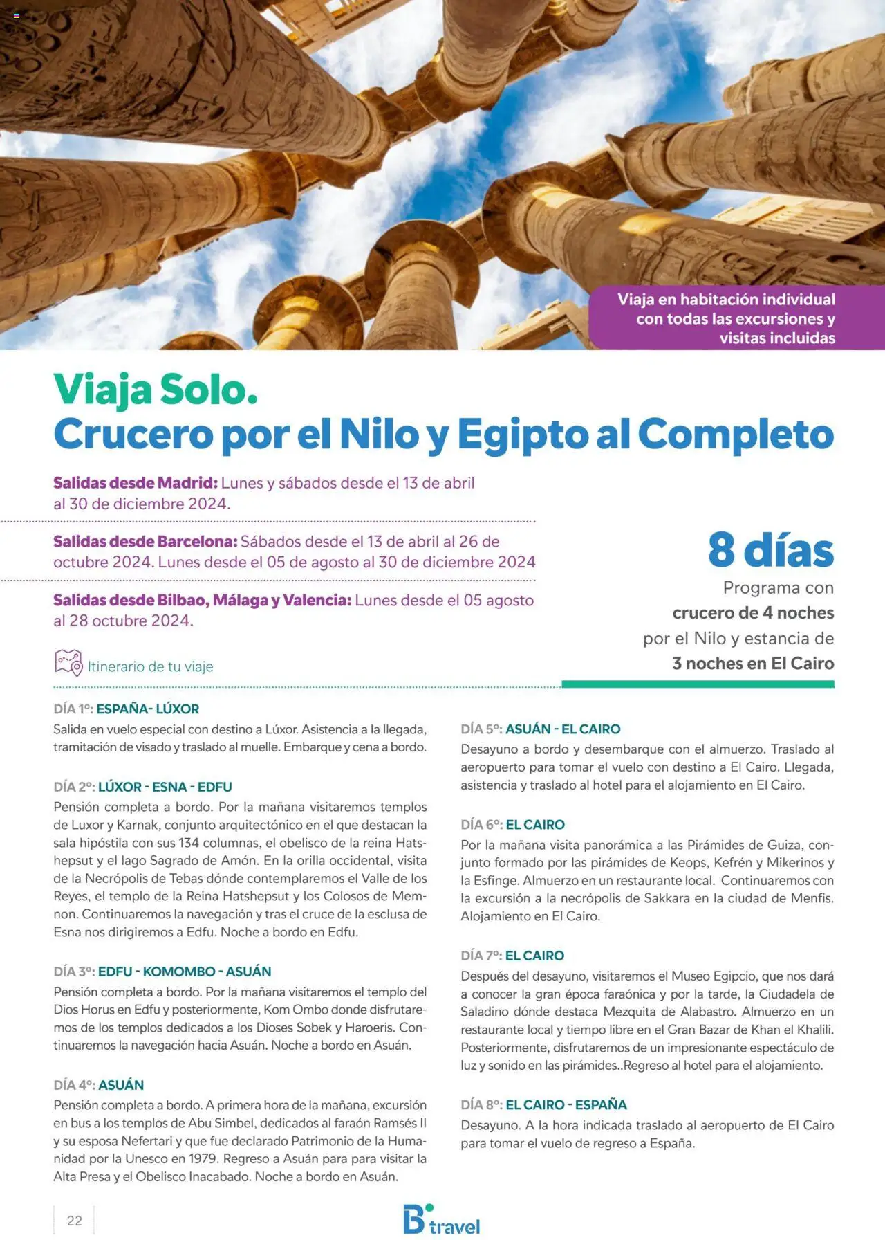 B the travel brand Egipto │ válido desde el 15.04.2024 | Página: 22 | Productos: Navegación