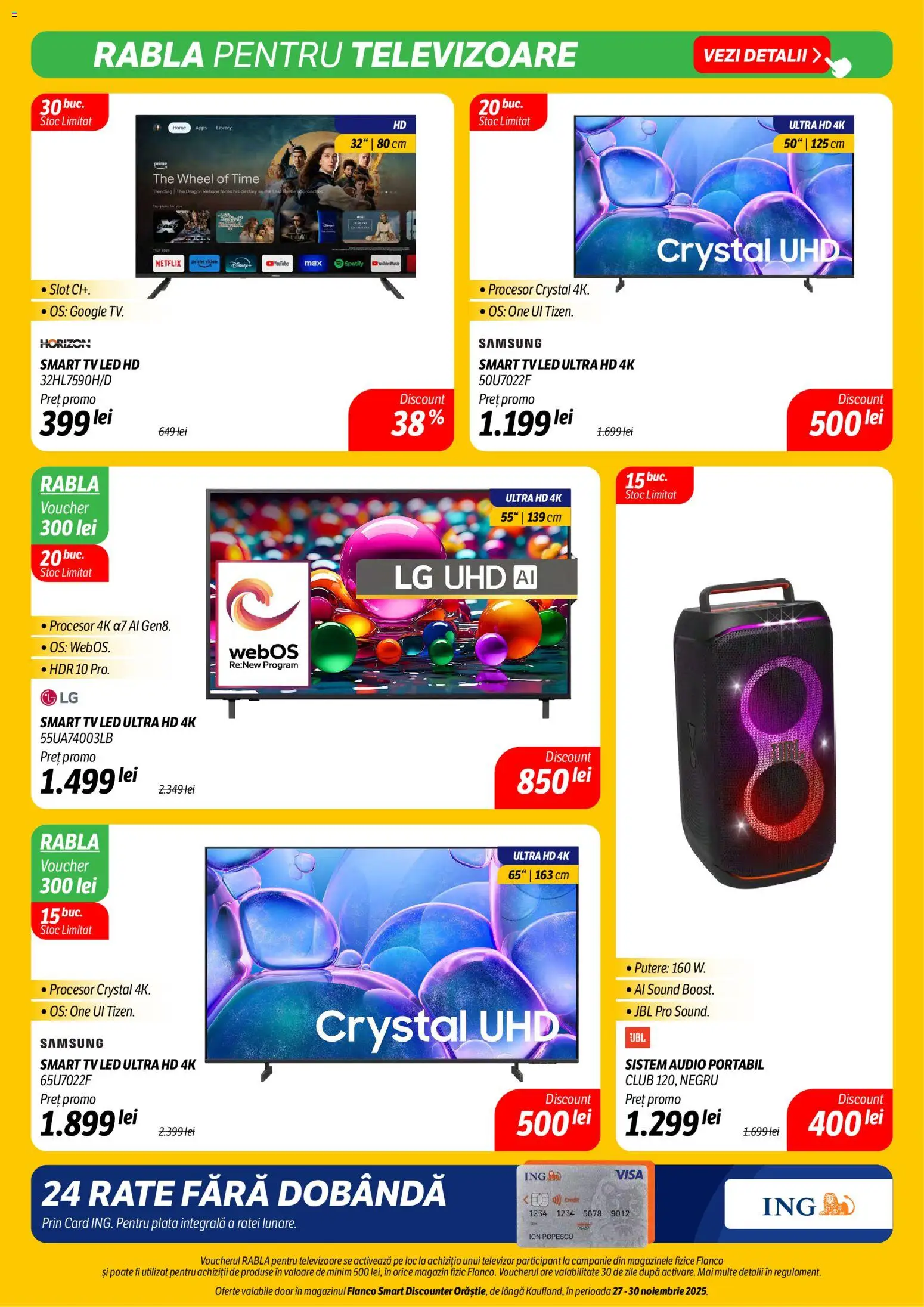 Noul catalog Flanco – valabil de la 27.11.2025 | Pagină: 3 | Produse: Televizor, Audio, Babak, Sistem audio
